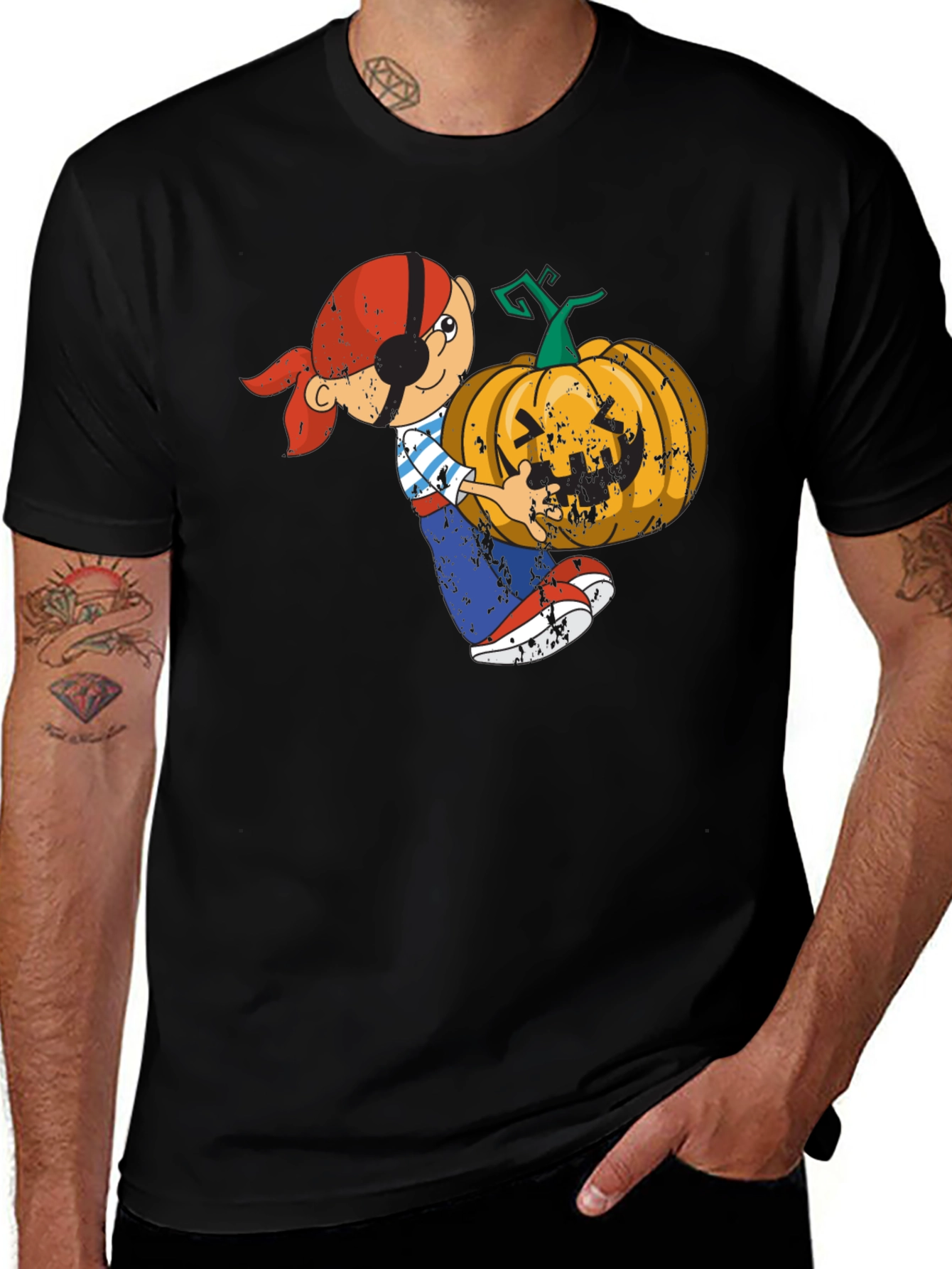Variant 24 of Pirate Pumpkin Halloween Graphic T-Shirt