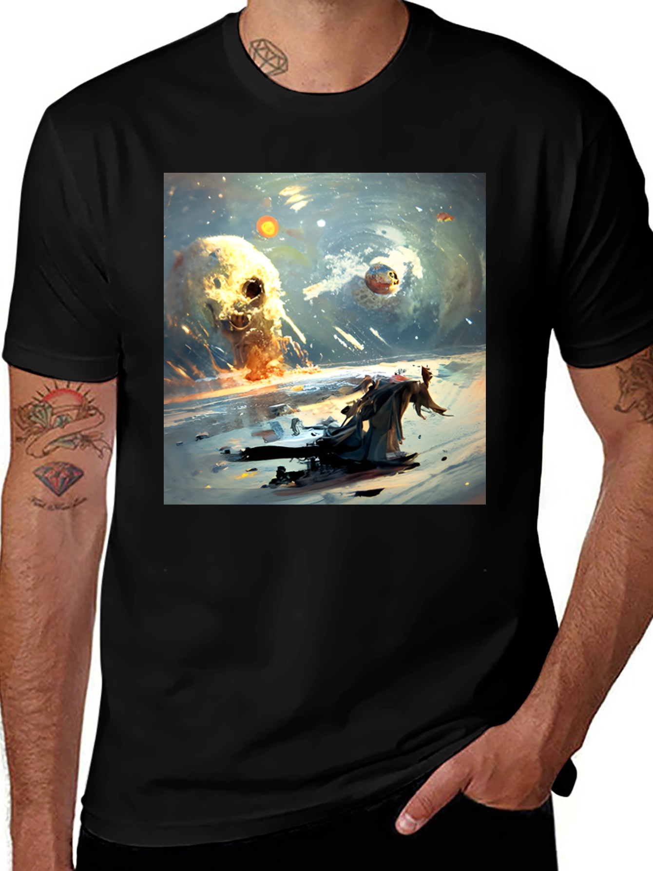 Variant 15 of Cosmic Wizard Black T-Shirt