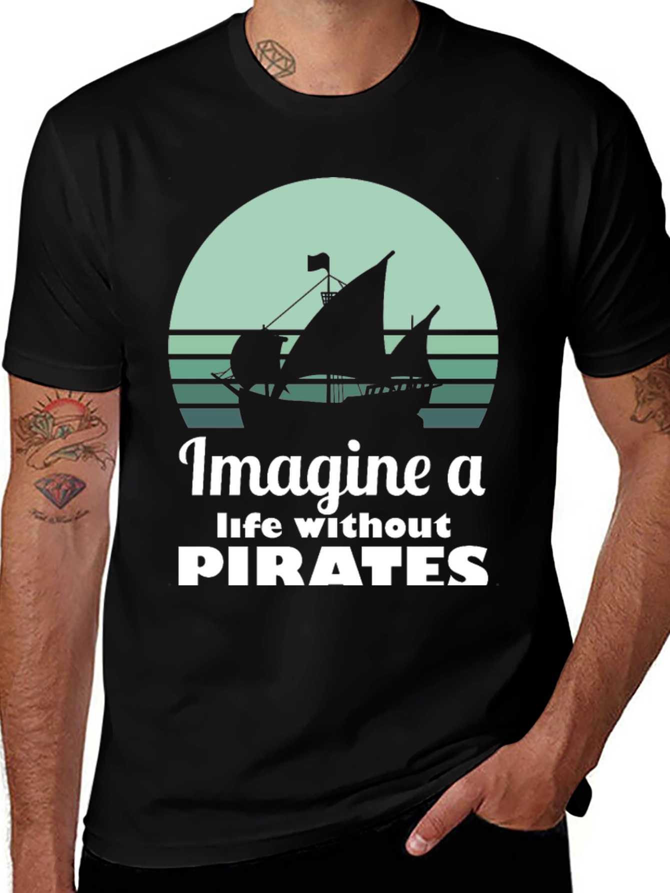 Variant 7 of Imagine A Life Without Pirates Graphic Tee