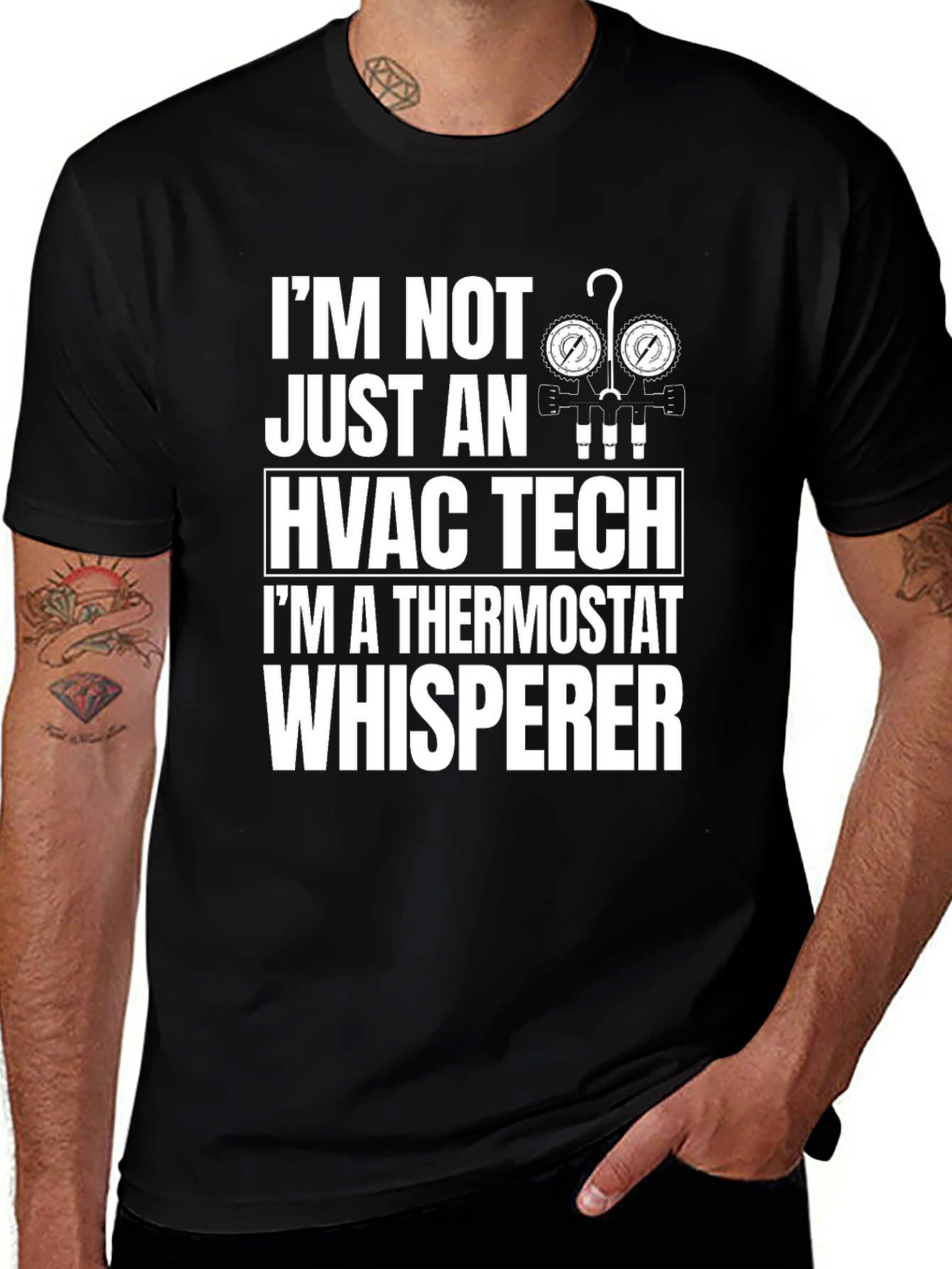 Variant 5 of HVAC Tech Thermostat Whisperer Funny T-Shirt
