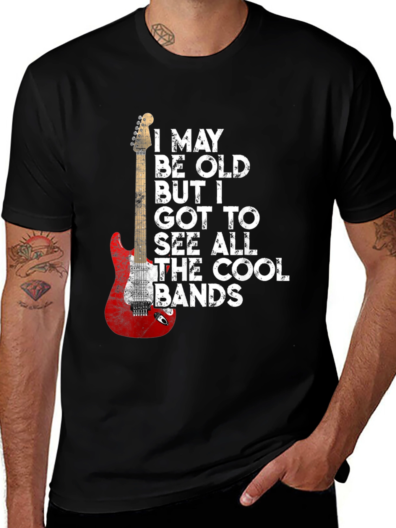 Cool Bands Guitar T-Shirt