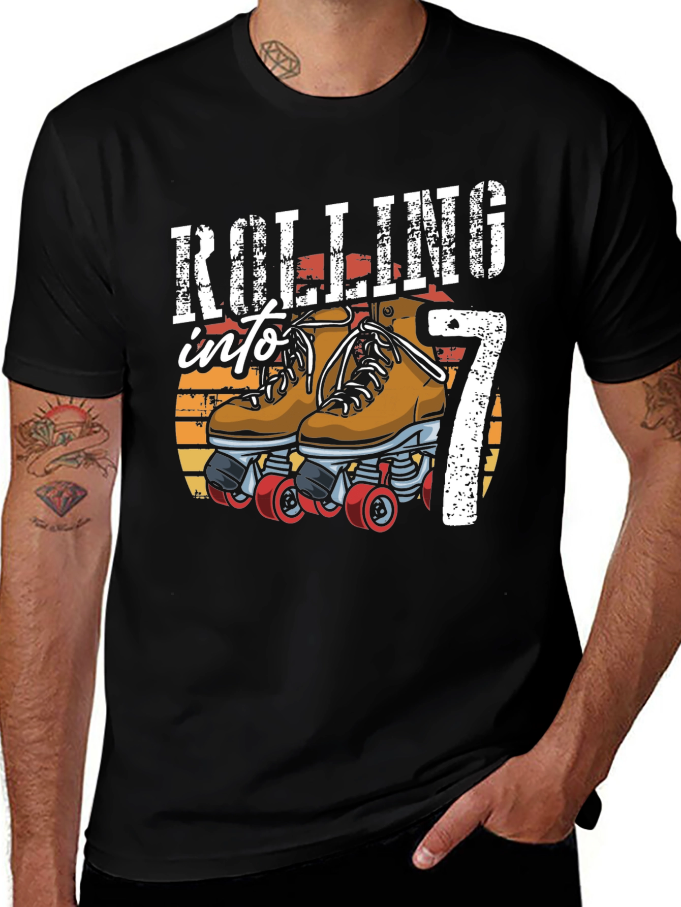 Rolling Into Seven Birthday Shirt