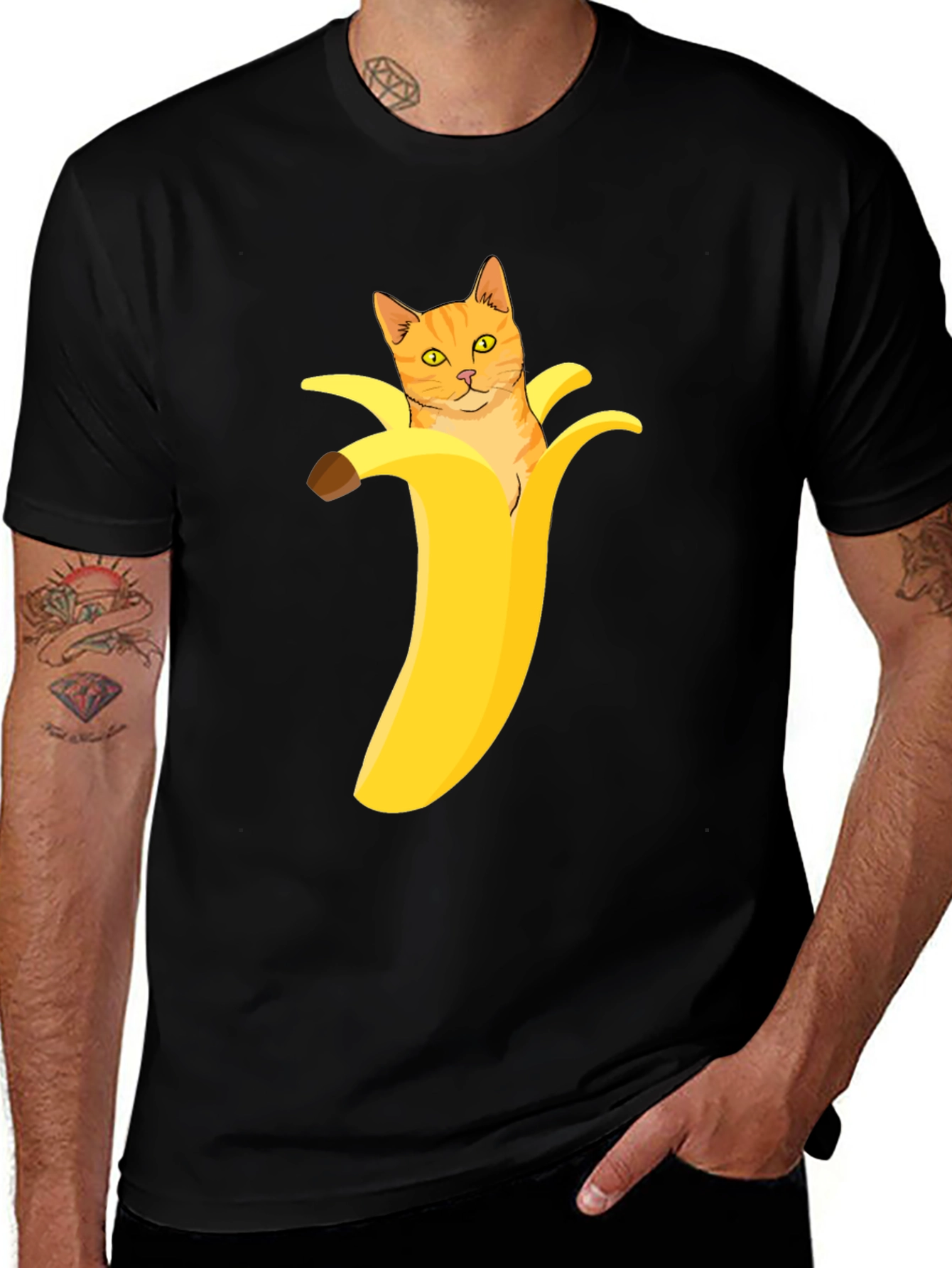 Variant 11 of Cat Banana Humor Tee