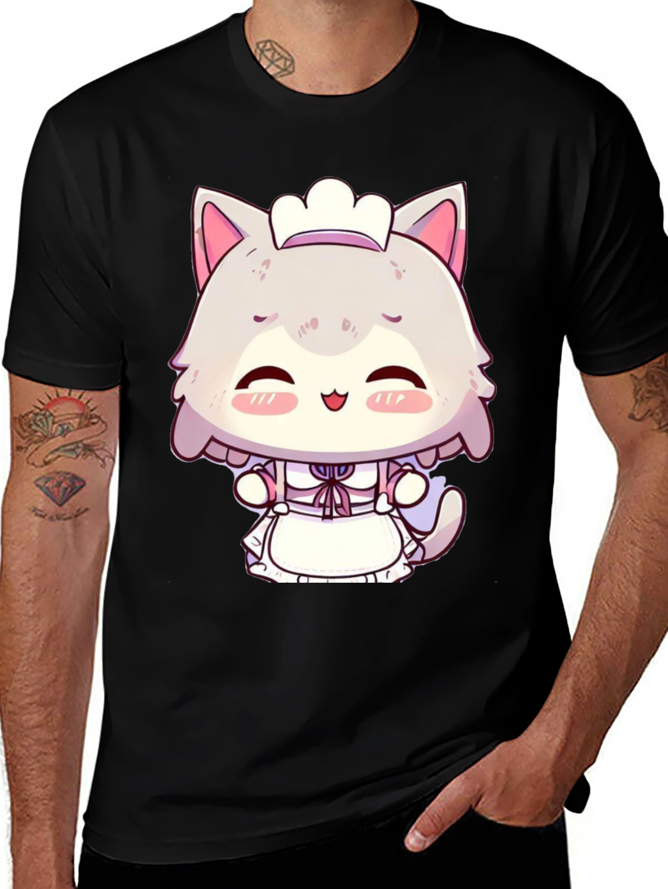 Variant 14 of Anime Cat Maid T-Shirt - Kawaii Style