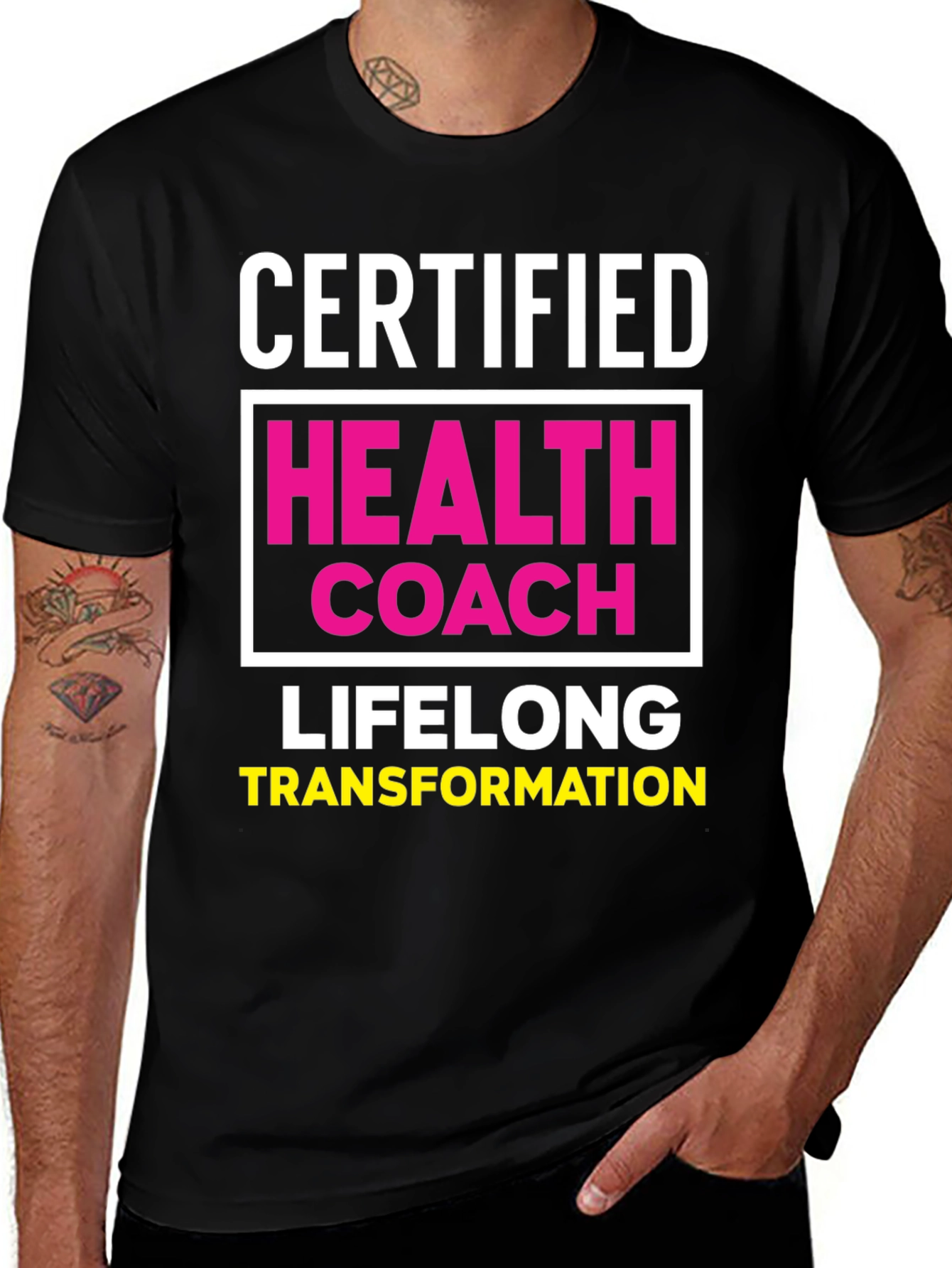 Variant 10 of Certified Health Coach T-Shirt - Lifelong Transformation