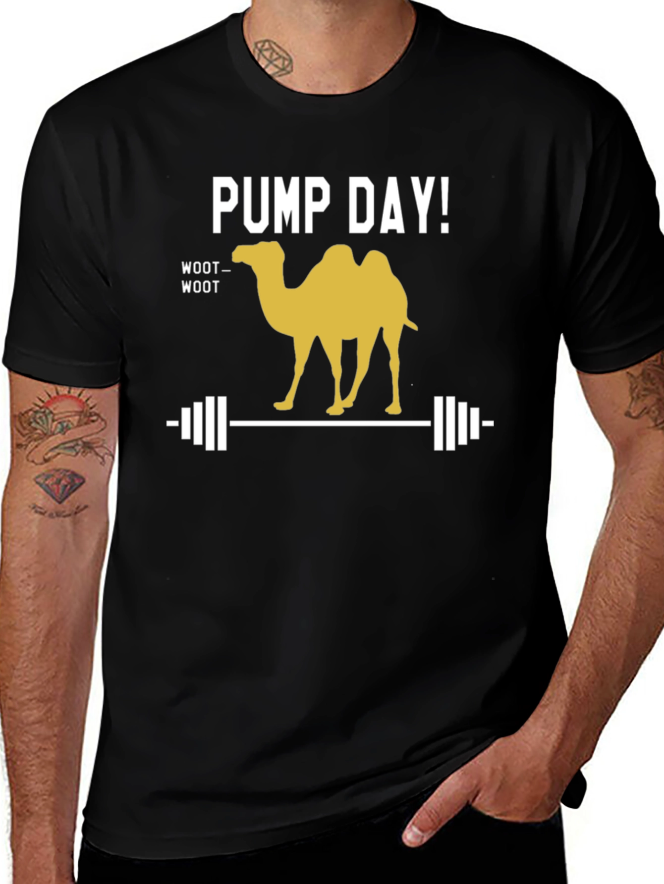Variant 22 of PUMP DAY! Camel Workout T-Shirt