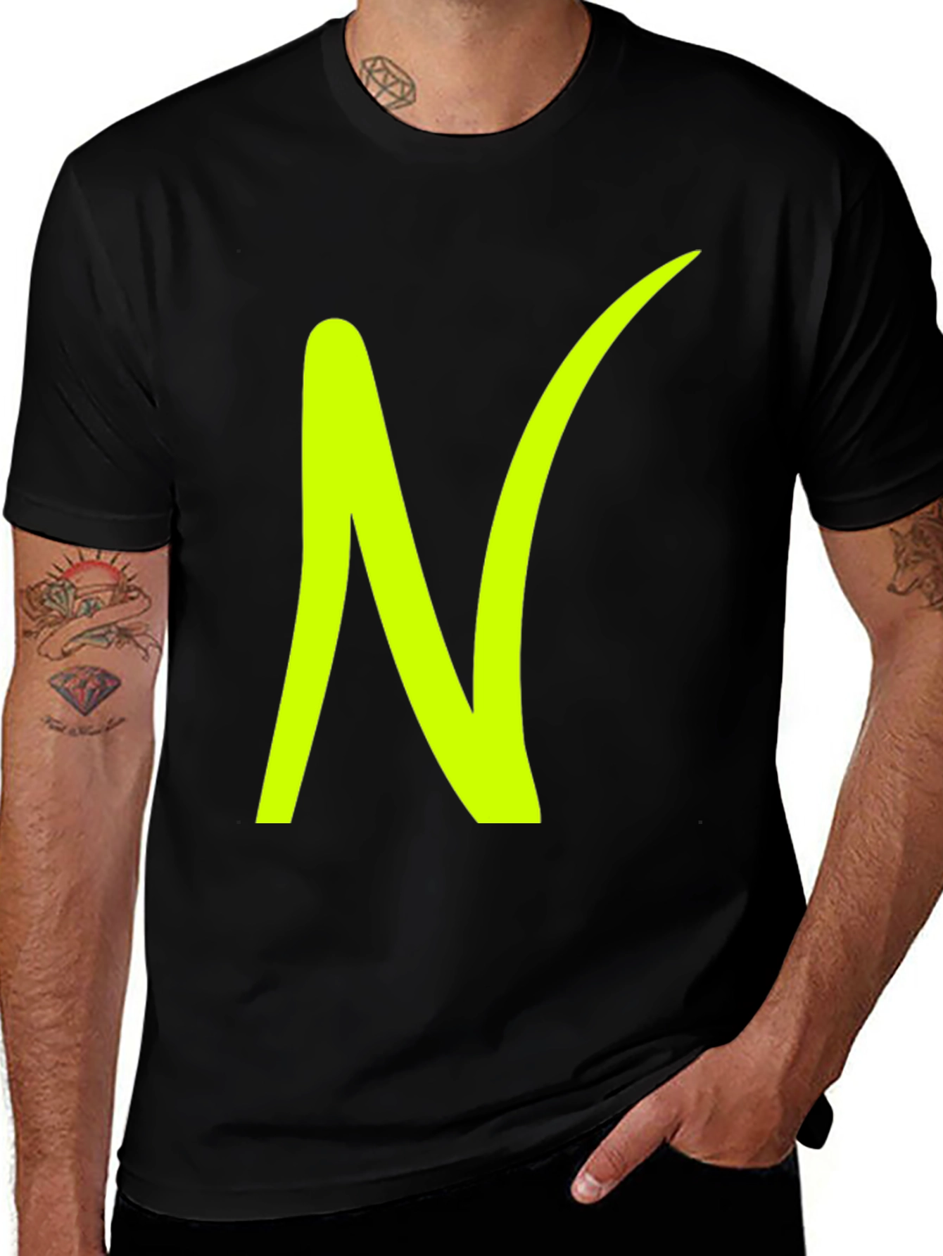 Bold 'N' Graphic Tee - Stylish Cotton Blend T-Shirt