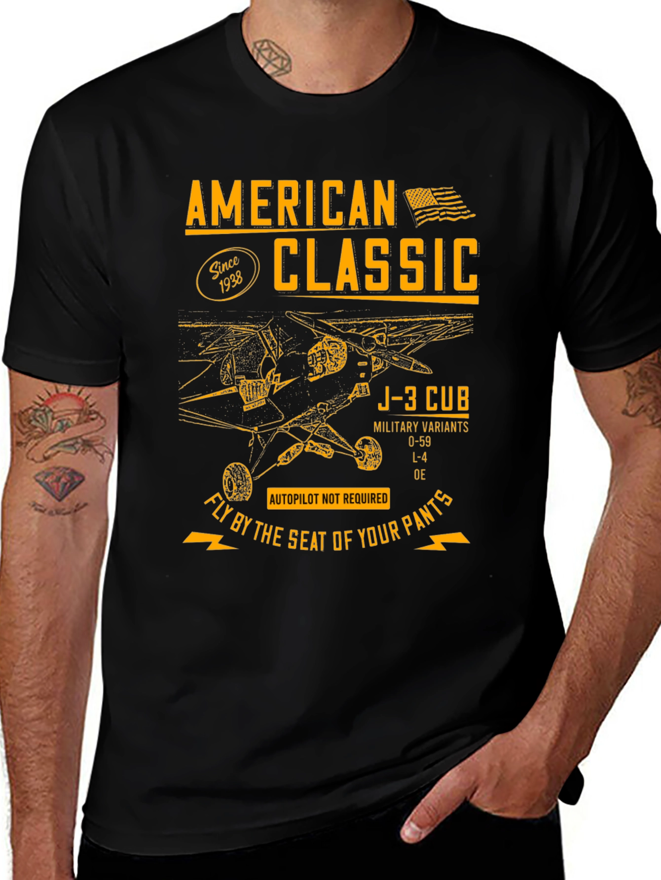 Variant 22 of American Classic J-3 Cub T-Shirt