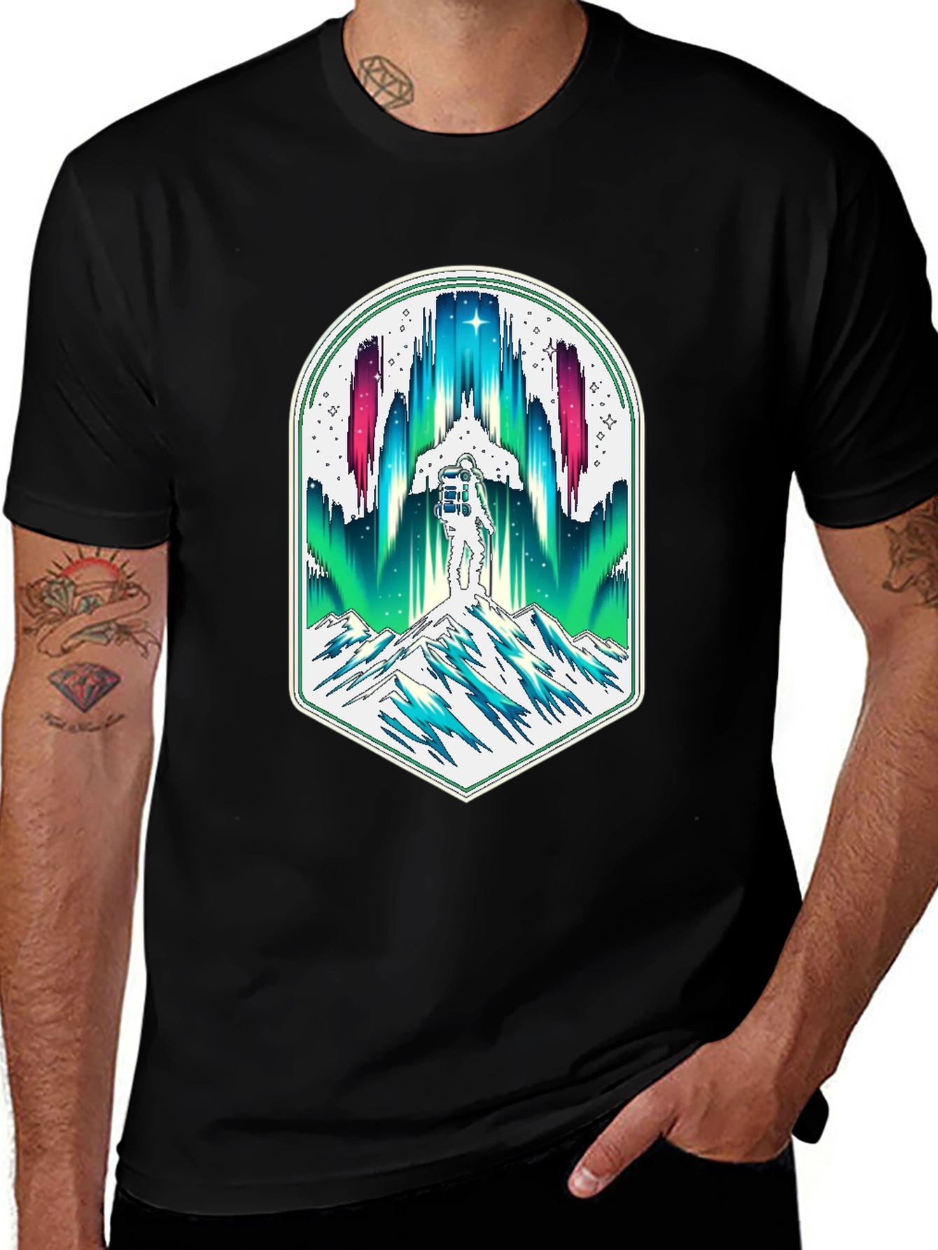 Variant 3 of Aurora Explorer Graphic Tee - Black