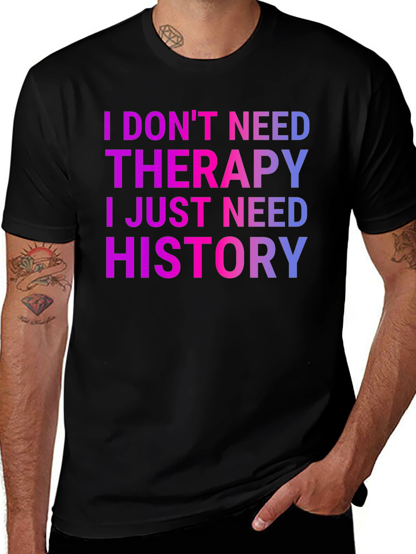 Variant 23 of Therapy vs History Graphic T-Shirt