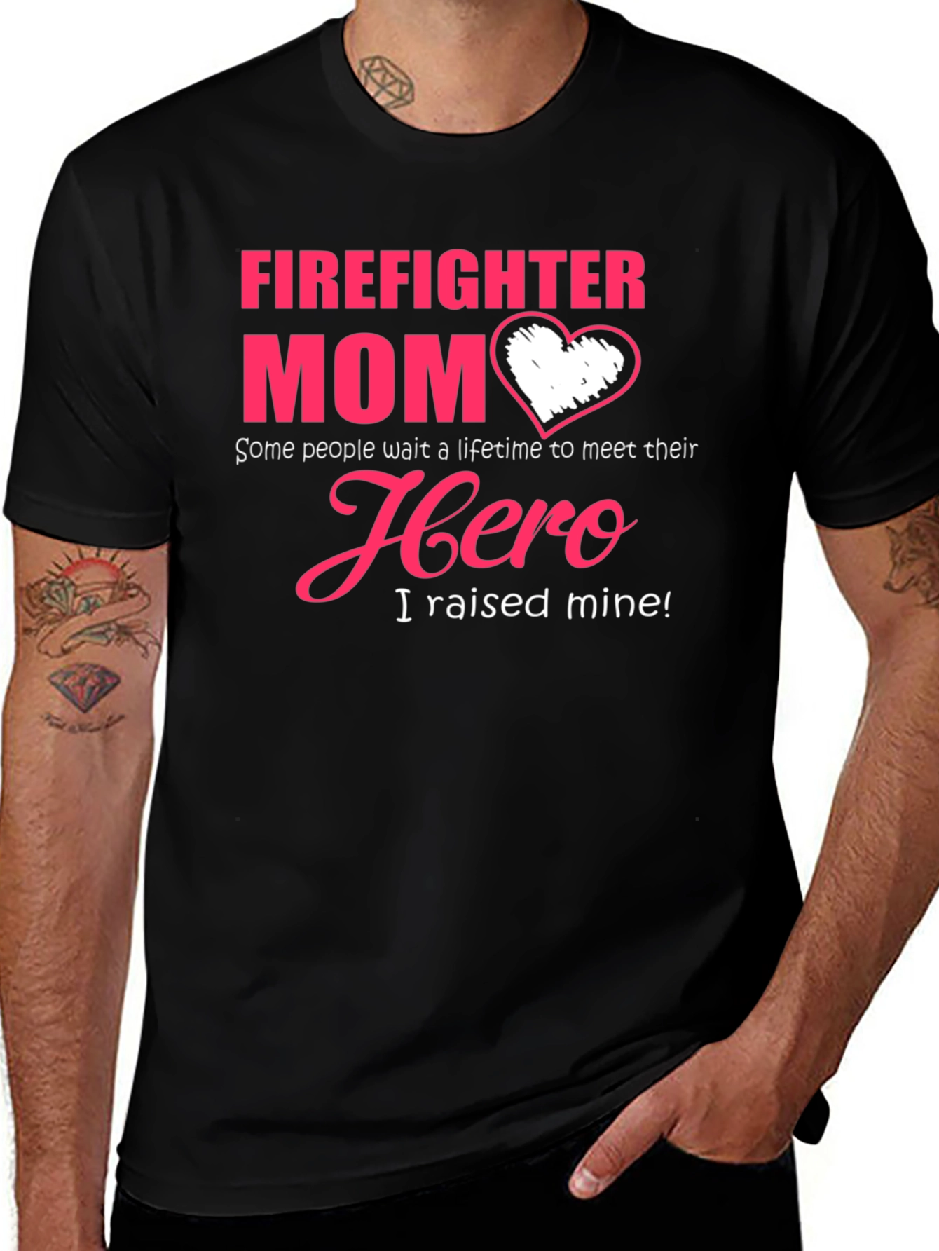 Firefighter Mom T-Shirt - Hero Raising Tee