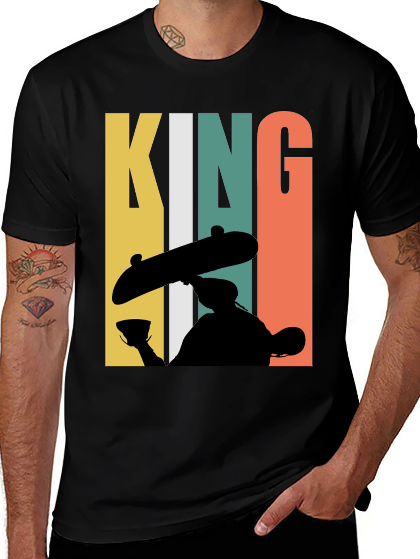 Variant 24 of Skate King Graphic T-Shirt - Retro Style