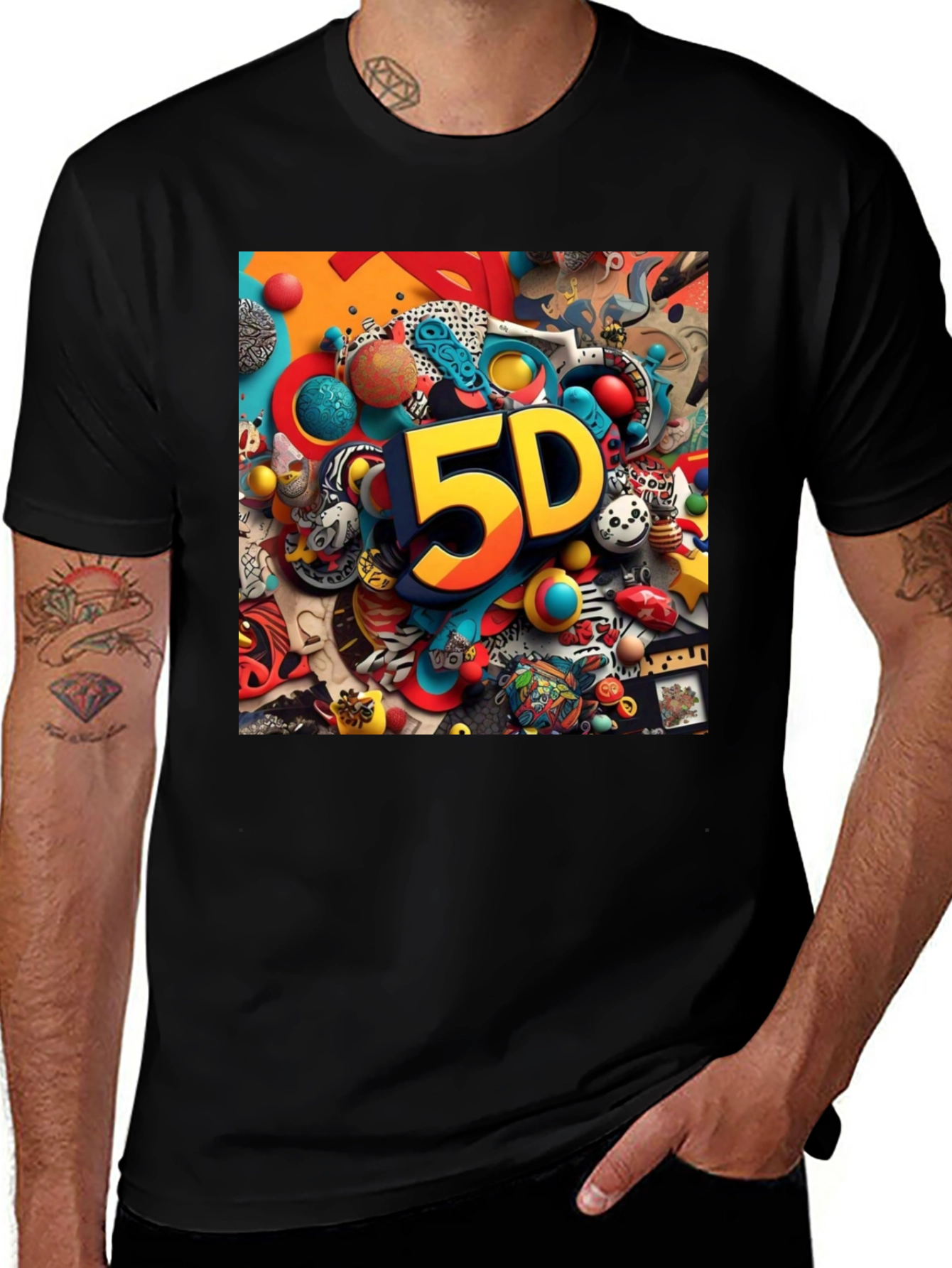 Variant 24 of Vibrant 5D Graphic Tee - Modern Streetwear