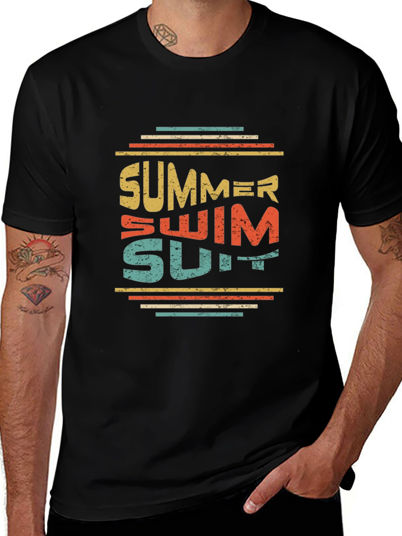 Variant 11 of Summer Swimsuit Graphic Tee - Retro Style