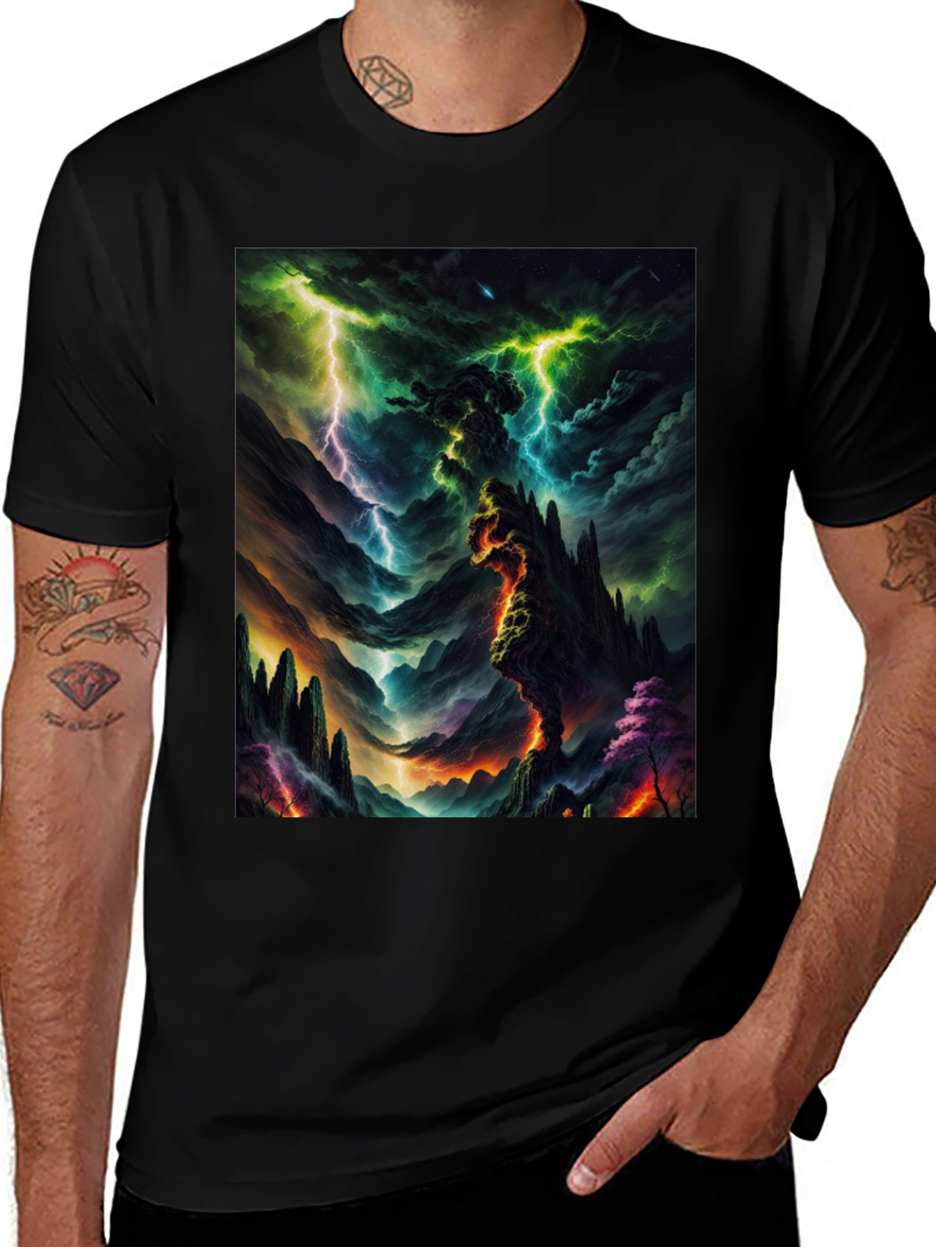 Variant 10 of Electric Storm Graphic Tee - Unisex