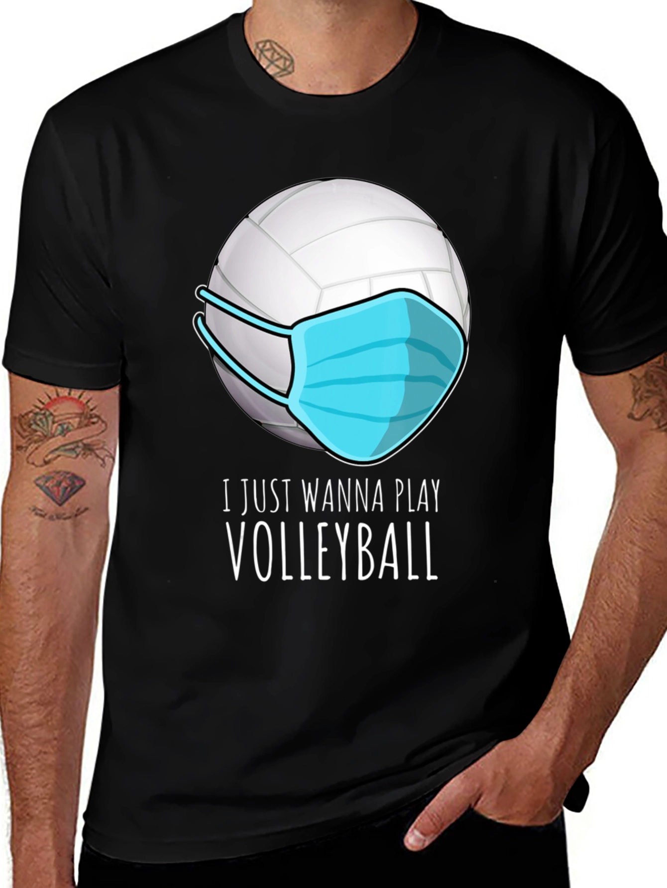 Variant 27 of Masked Volleyball Graphic Tee - Play On!