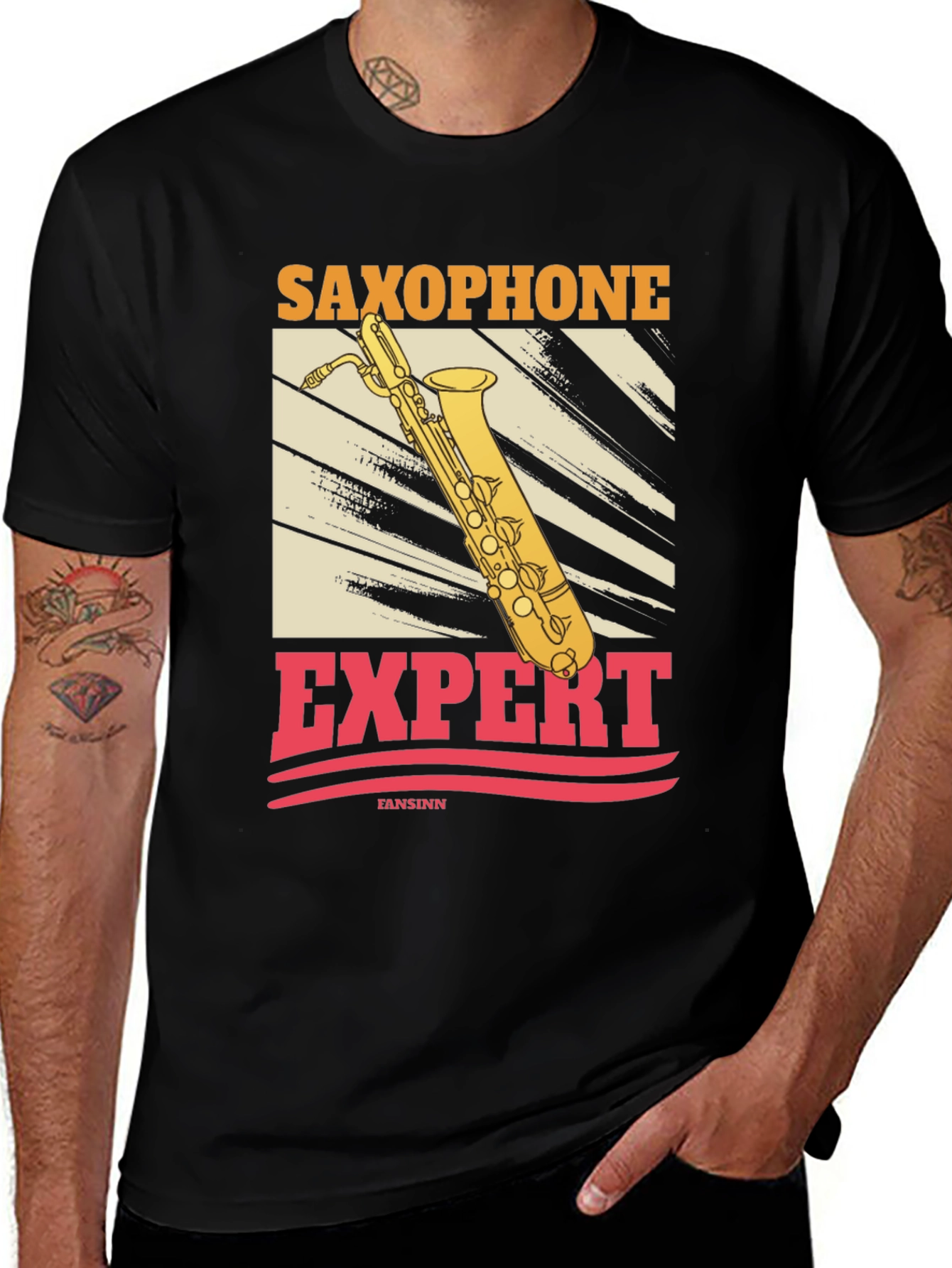 Variant 26 of Saxophone Expert Graphic Tee - Musician's Style