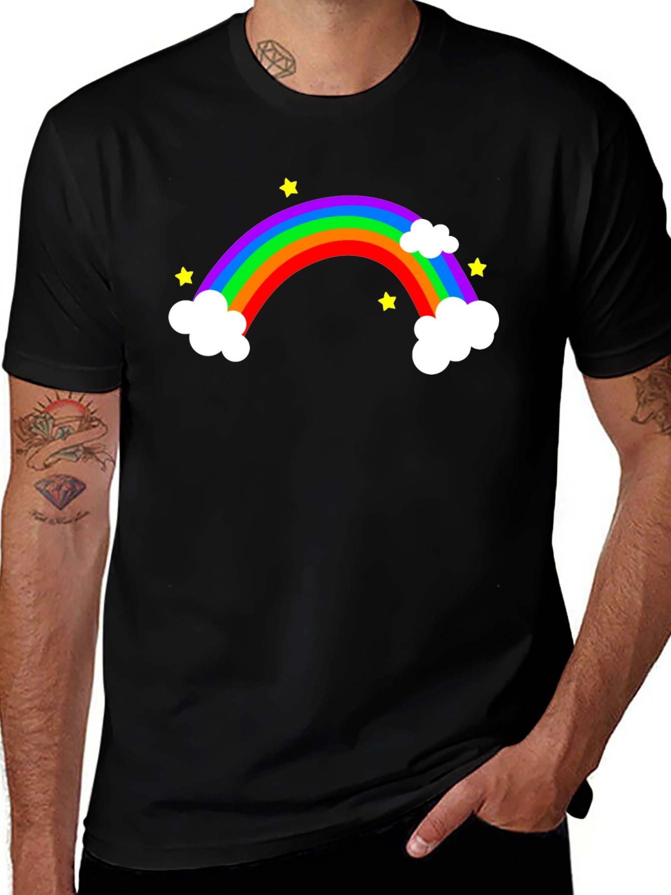 Variant 7 of Rainbow Star Graphic T-Shirt