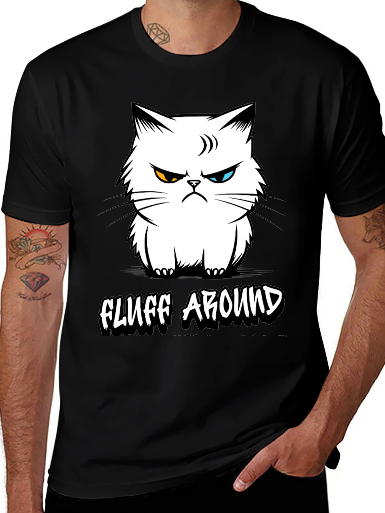 Variant 30 of Grumpy Cat T-Shirt - Fluff Around