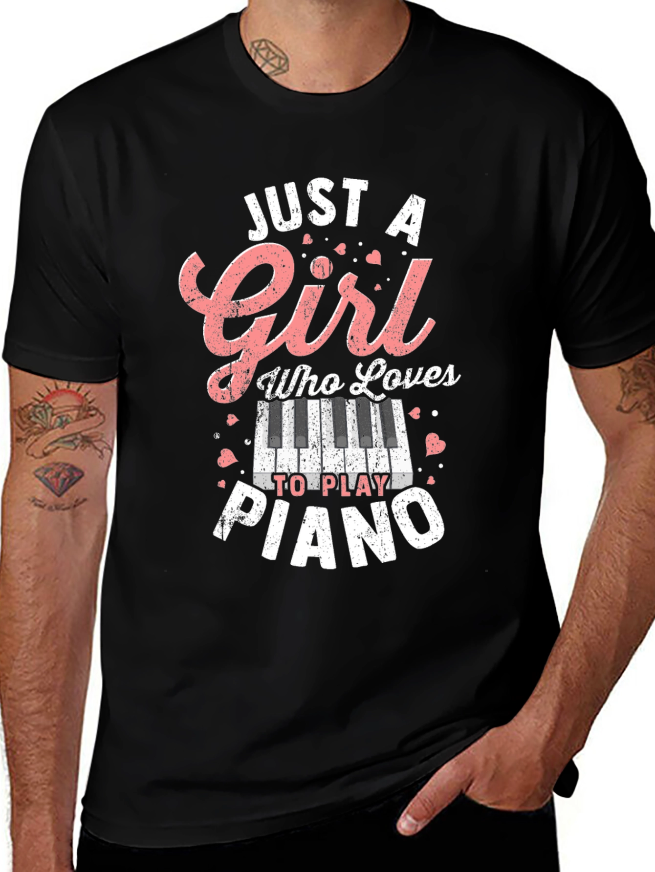 Variant 7 of Just A Girl Who Loves To Play Piano T-Shirt