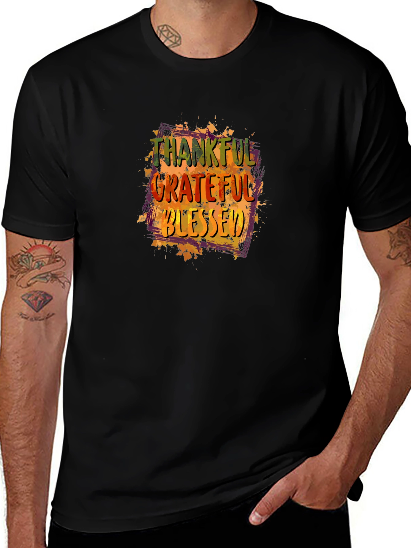 Variant 28 of Thankful Grateful Blessed Graphic Tee