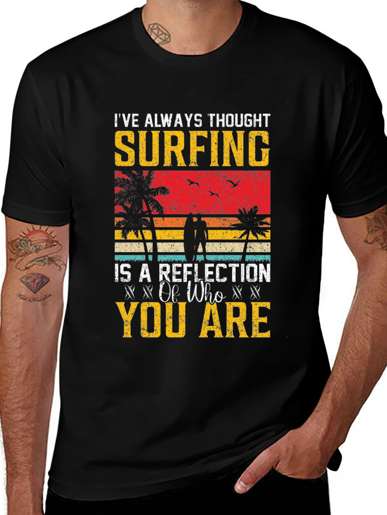 Variant 13 of Surfing Reflection Graphic Tee