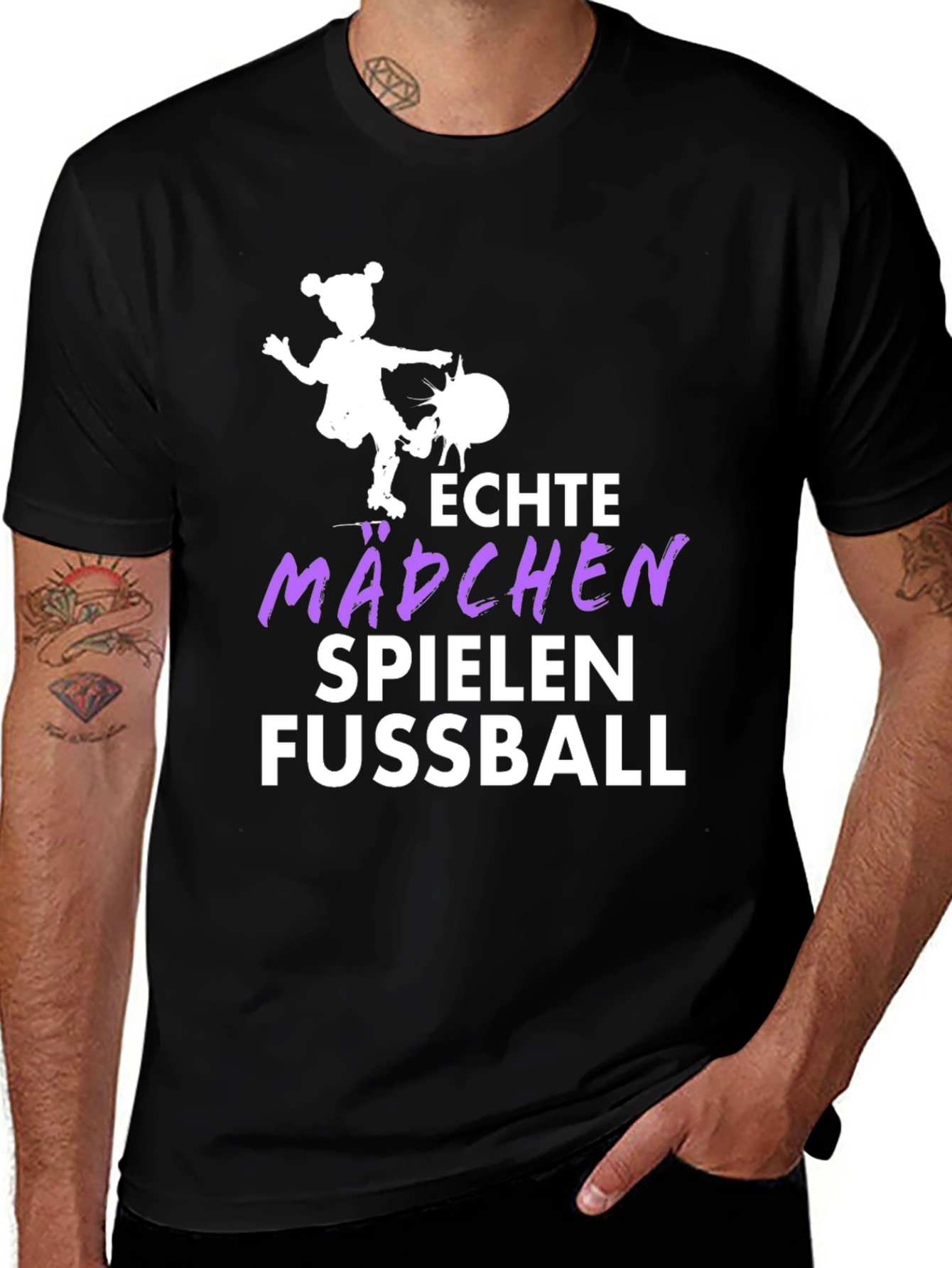 Variant 4 of Echte Mädchen Fussball T-Shirt - Soccer Girl Tee