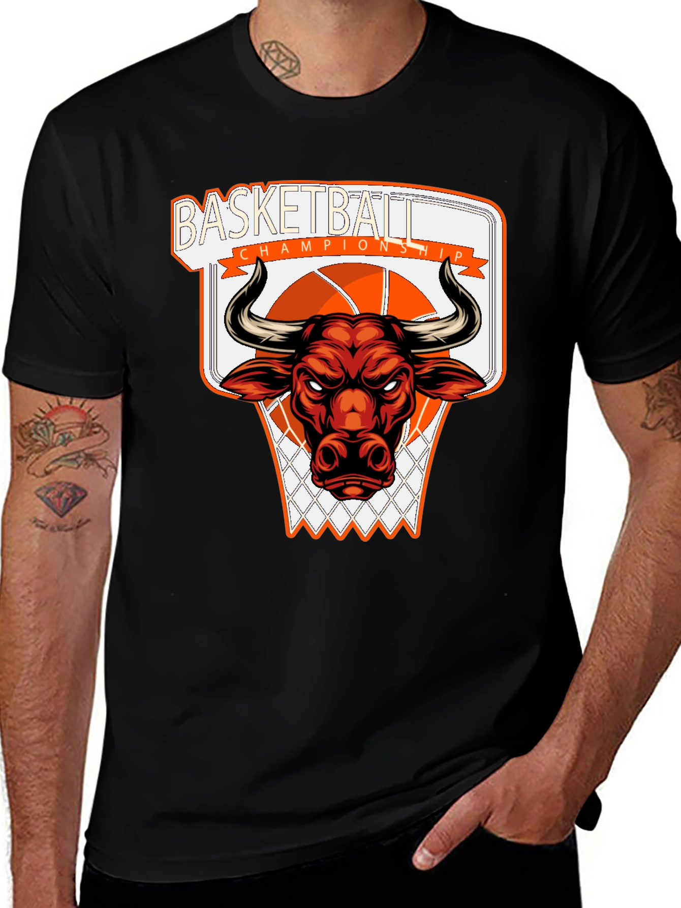 Basketball Championship Bull T-Shirt