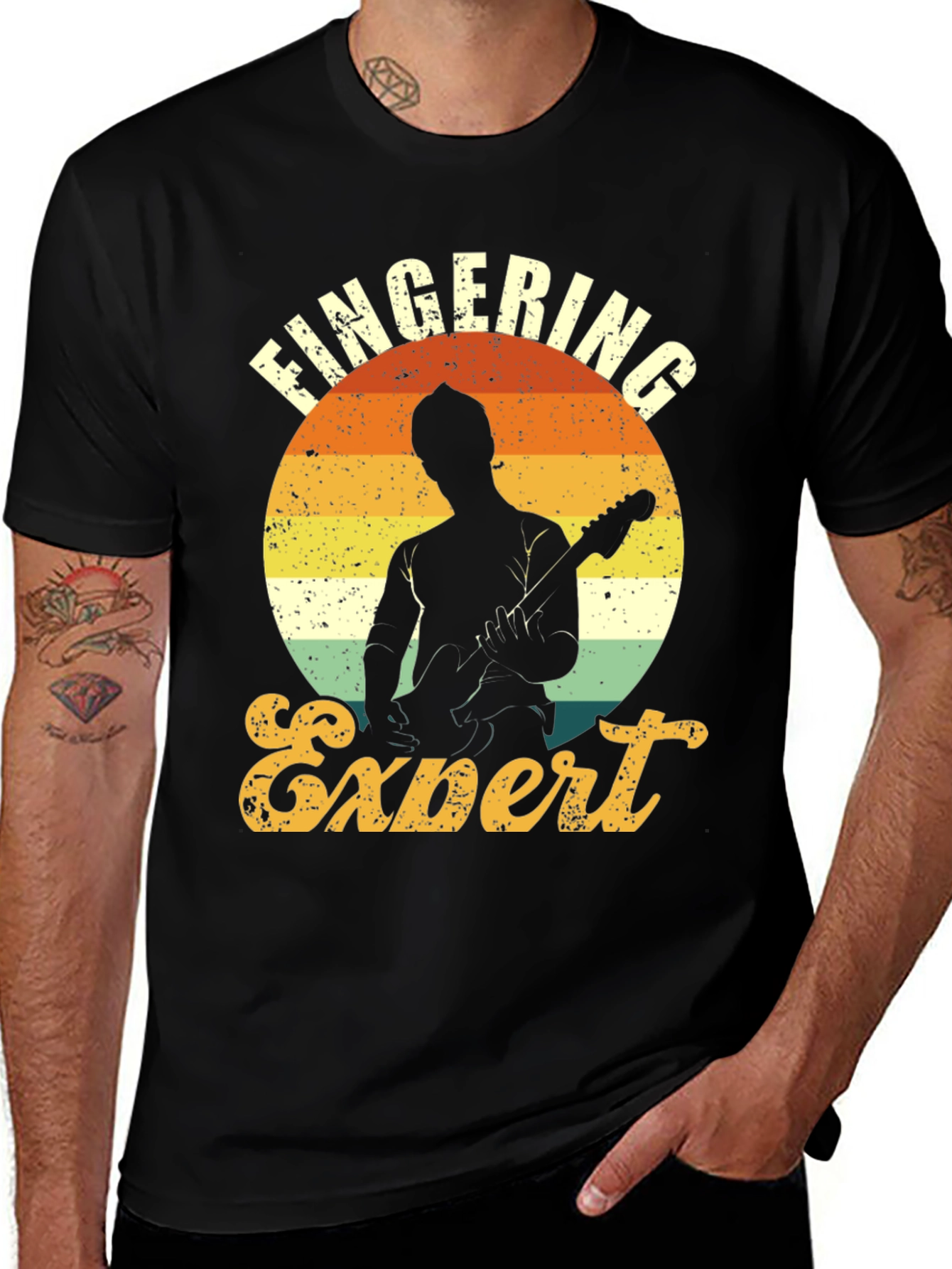 Variant 3 of Fingering Expert Guitarist Graphic T-Shirt