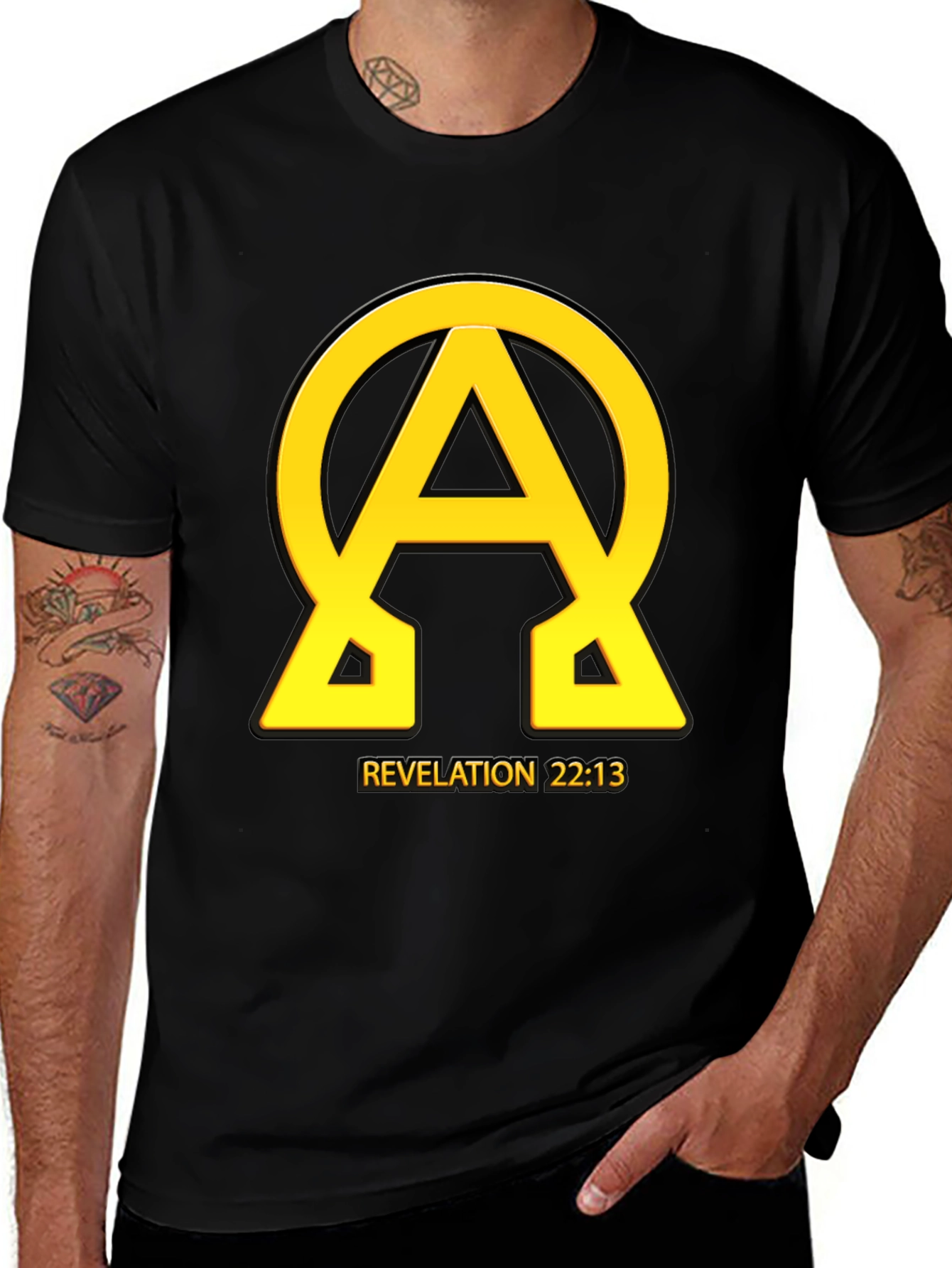Alpha Omega Revelation 22:13 Graphic Tee