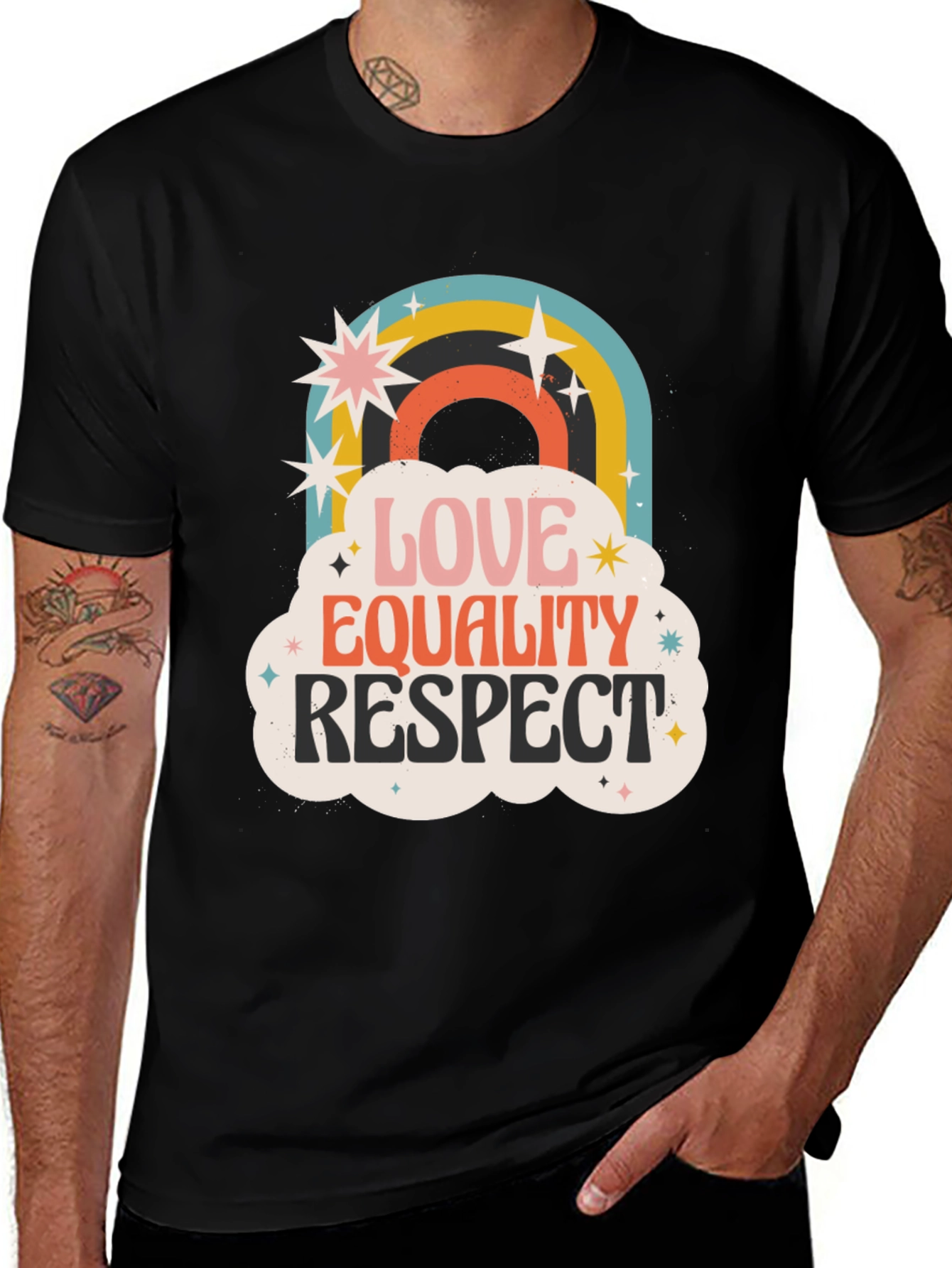 Variant 7 of Love Equality Respect Retro Graphic Tee