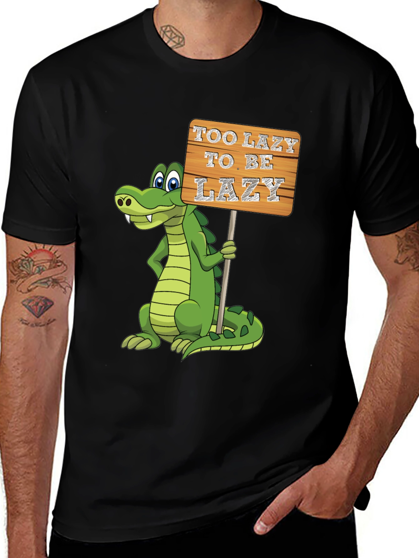 Variant 10 of Too Lazy To Be Lazy Gator T-Shirt