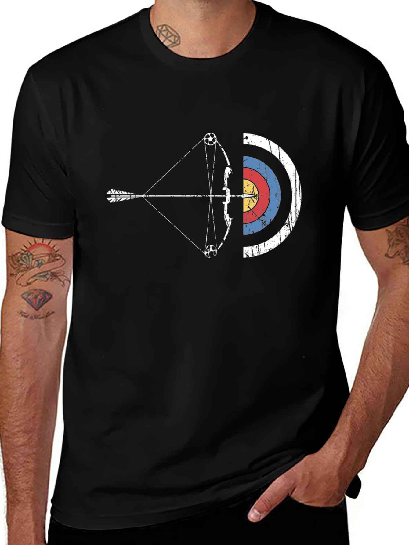 Variant 28 of Archery Target Graphic Tee - Vintage Style T-Shirt