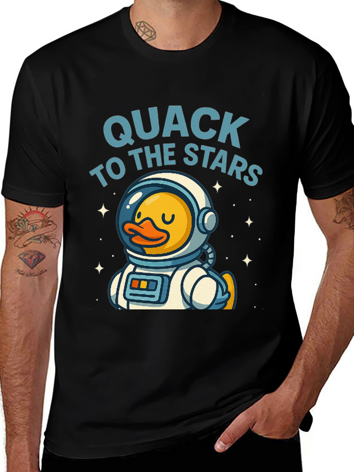 Variant 15 of Quack to the Stars T-Shirt - Astronaut Duck Tee