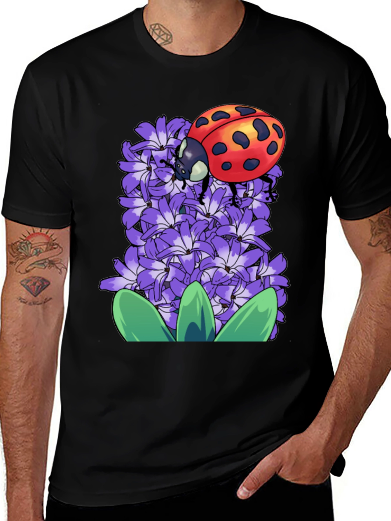 Variant 27 of Ladybug on Hyacinth Graphic T-Shirt