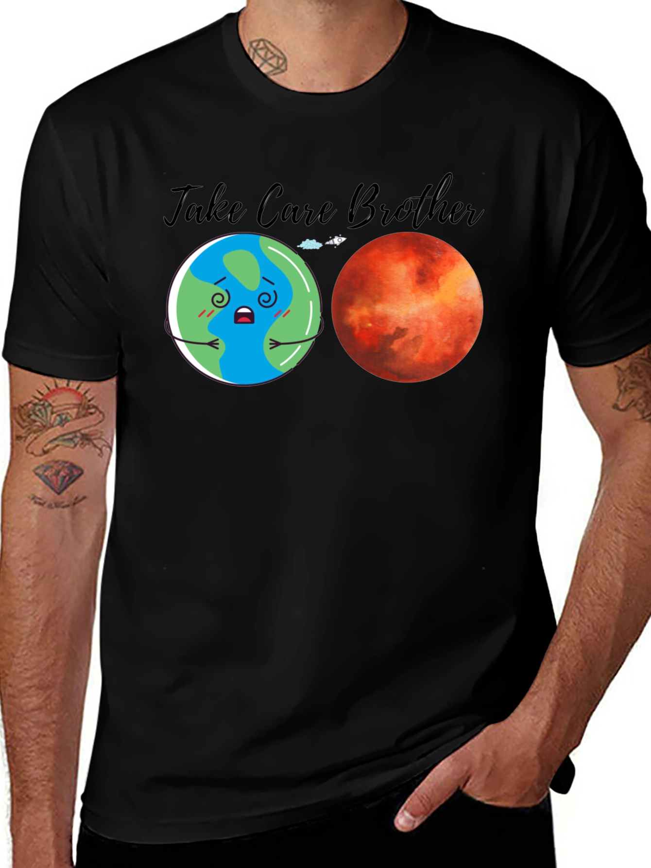 Variant 8 of Take Care Brother Earth Mars Graphic Tee