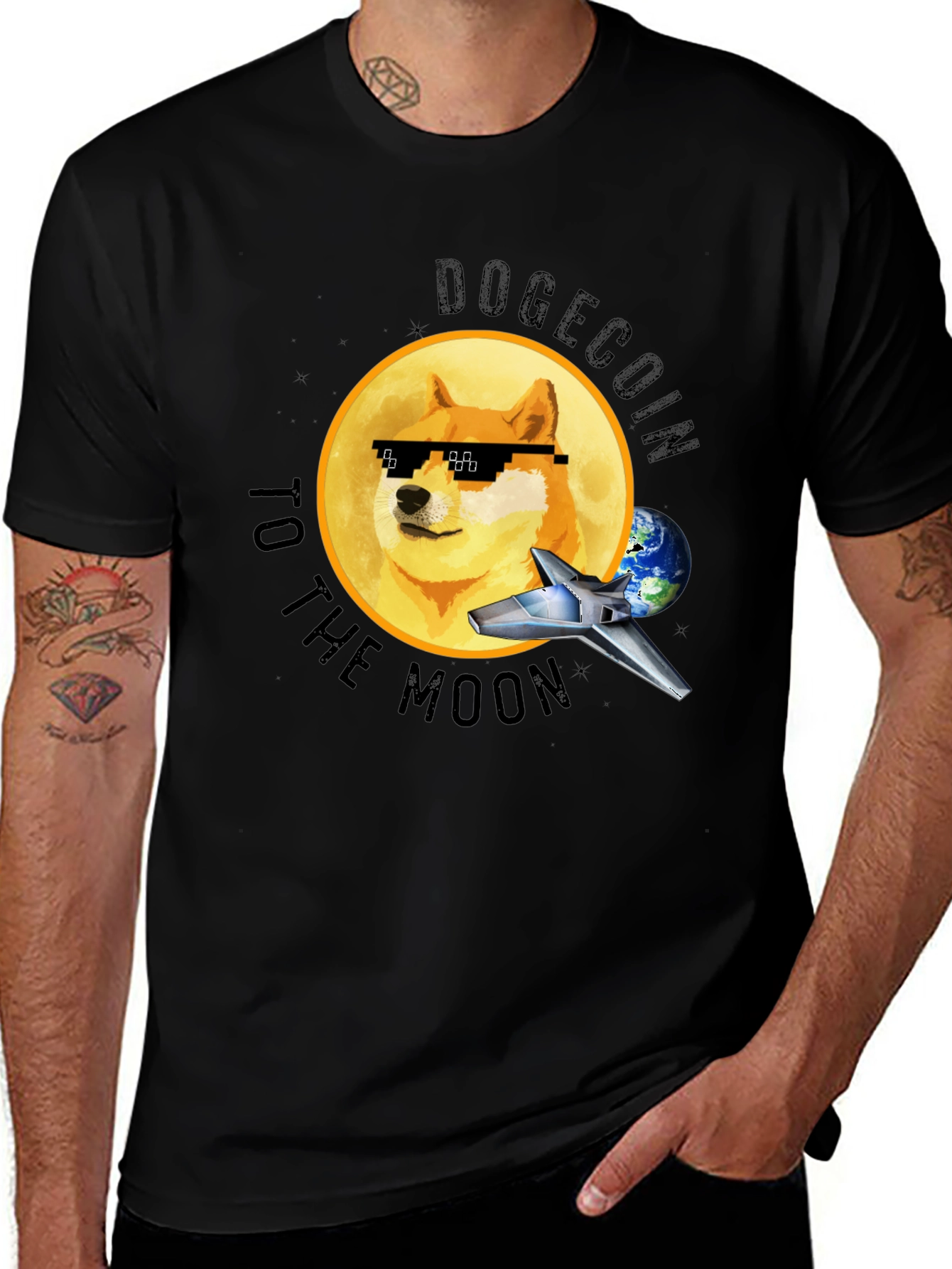 Variant 23 of Dogecoin to the Moon T-Shirt - Crypto Meme Tee