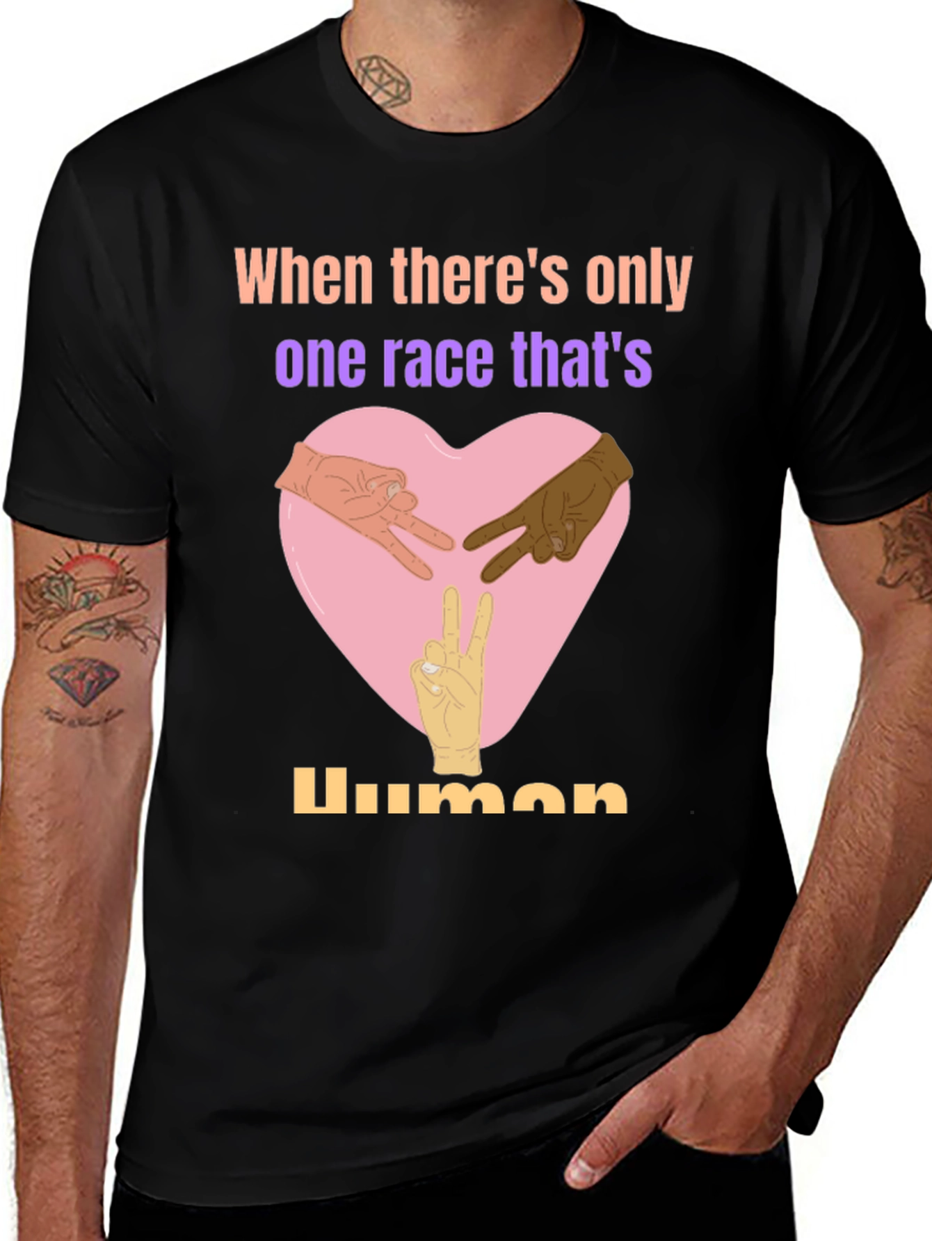 Variant 16 of One Race Human Graphic T-Shirt