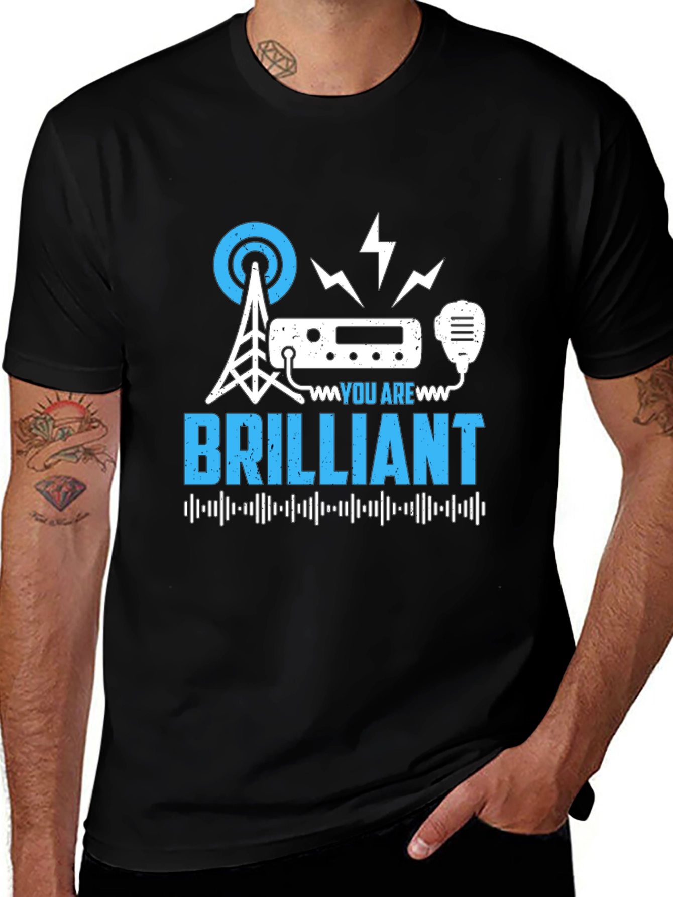 Variant 8 of Brilliant Ham Radio T-Shirt - Operator Design