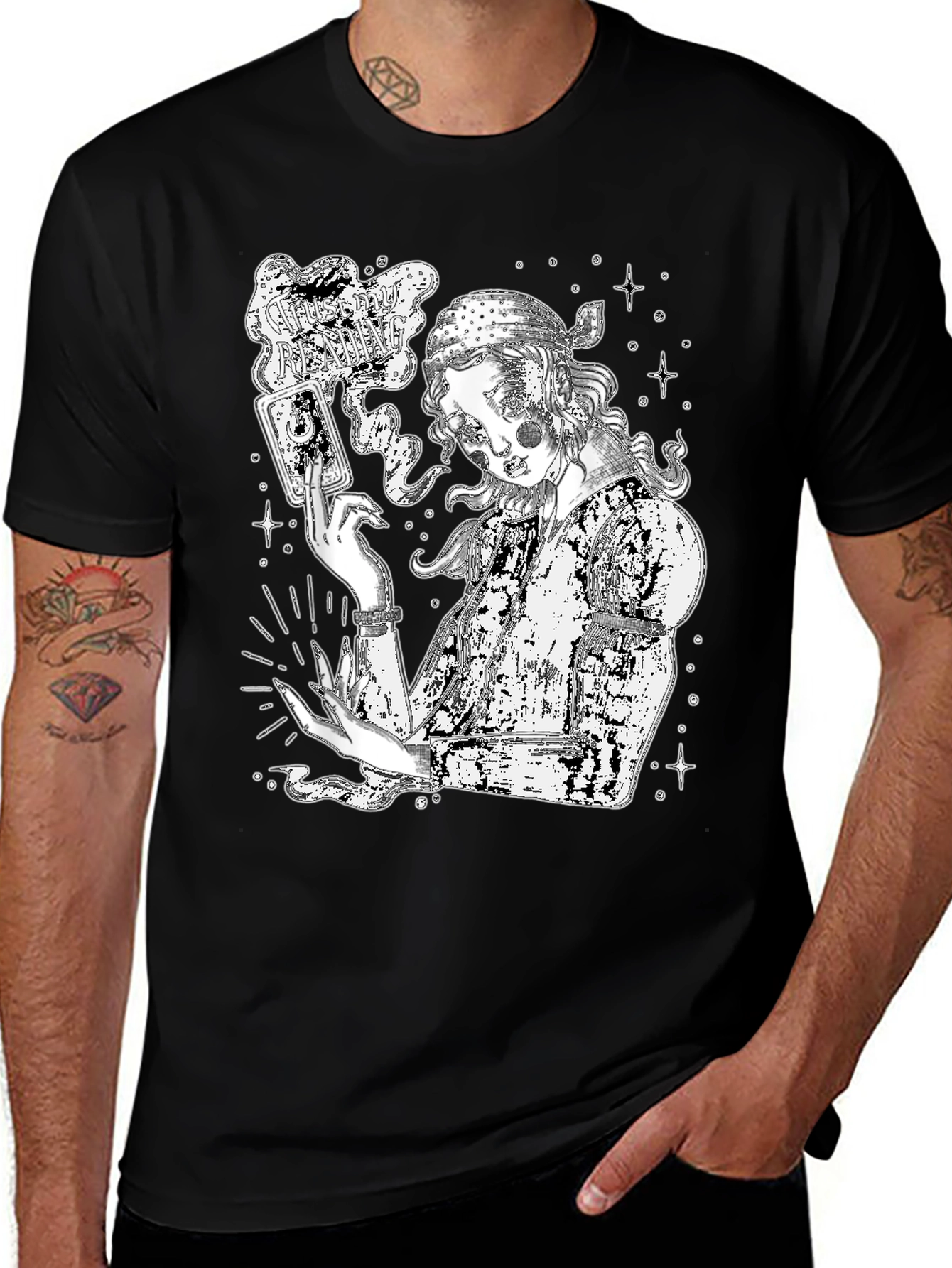 Variant 25 of Mystic Fortune Teller Graphic Tee - Black