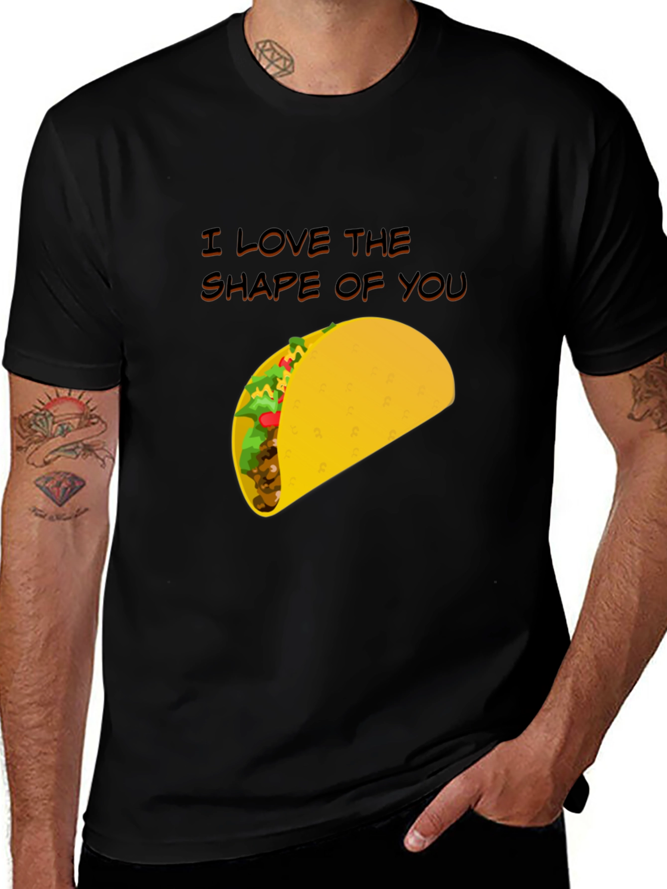 Variant 24 of I Love The Shape of You Taco T-Shirt