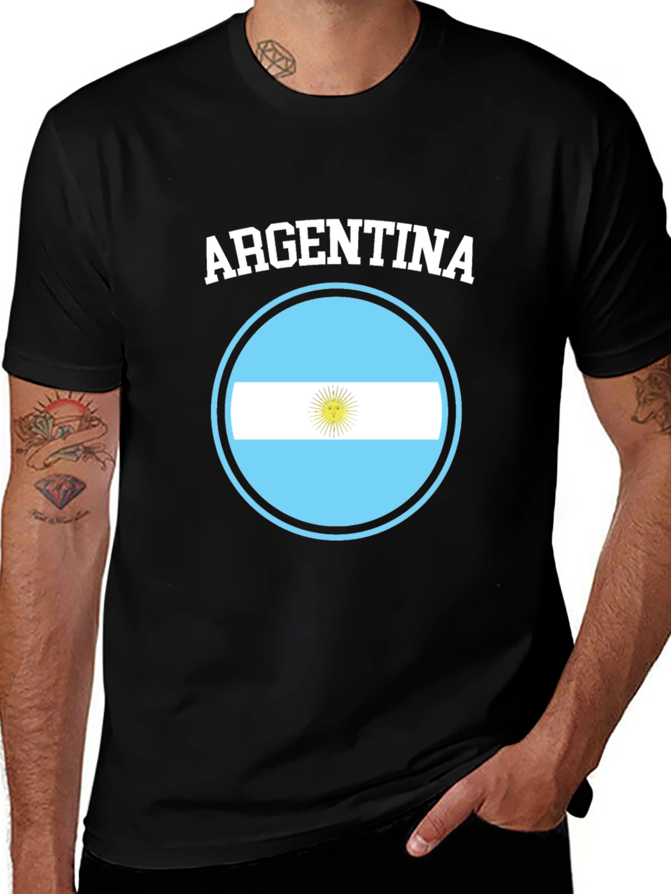 Variant 17 of Argentina Flag Graphic T-Shirt