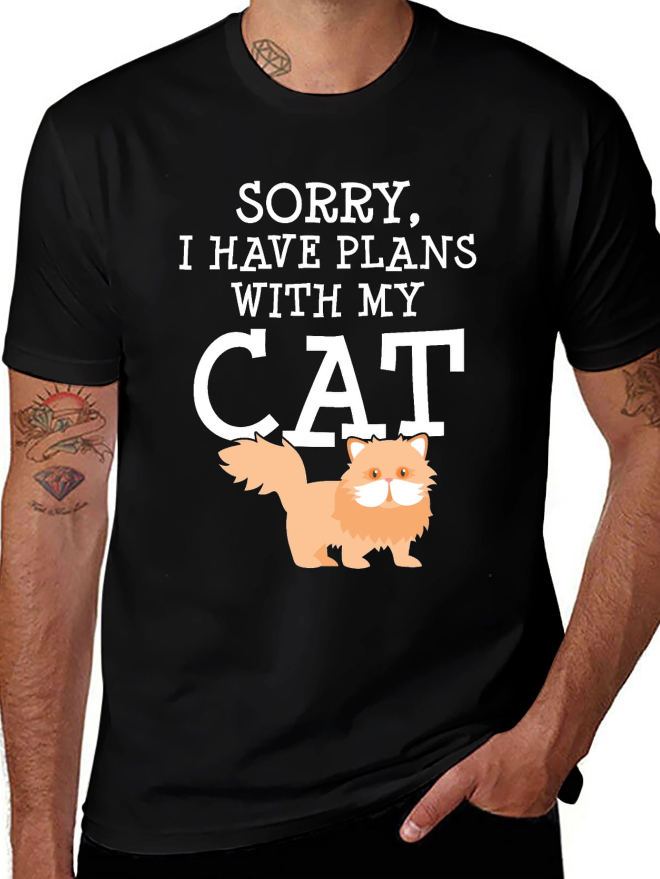 Variant 18 of Funny Cat Lover T-Shirt - Sorry I Have Plans With My Cat