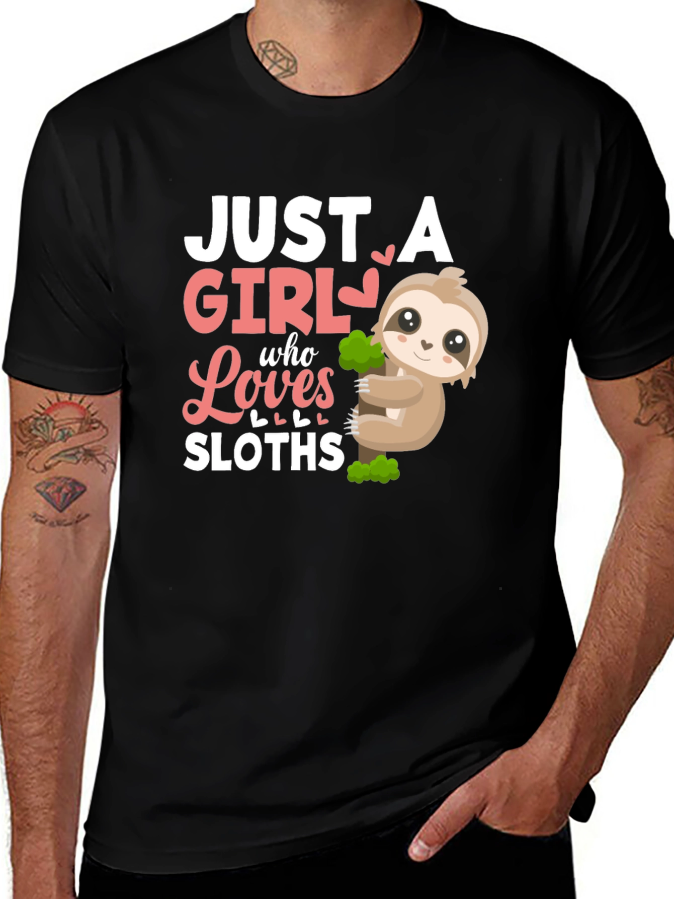 Variant 8 of Just A Girl Who Loves Sloths T-Shirt