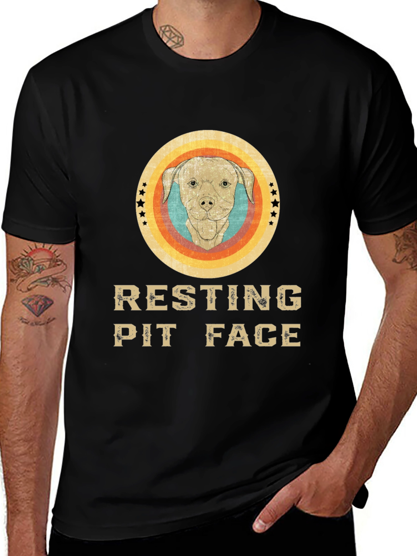 Variant 7 of Resting Pit Face T-Shirt - Funny Dog Lover Tee