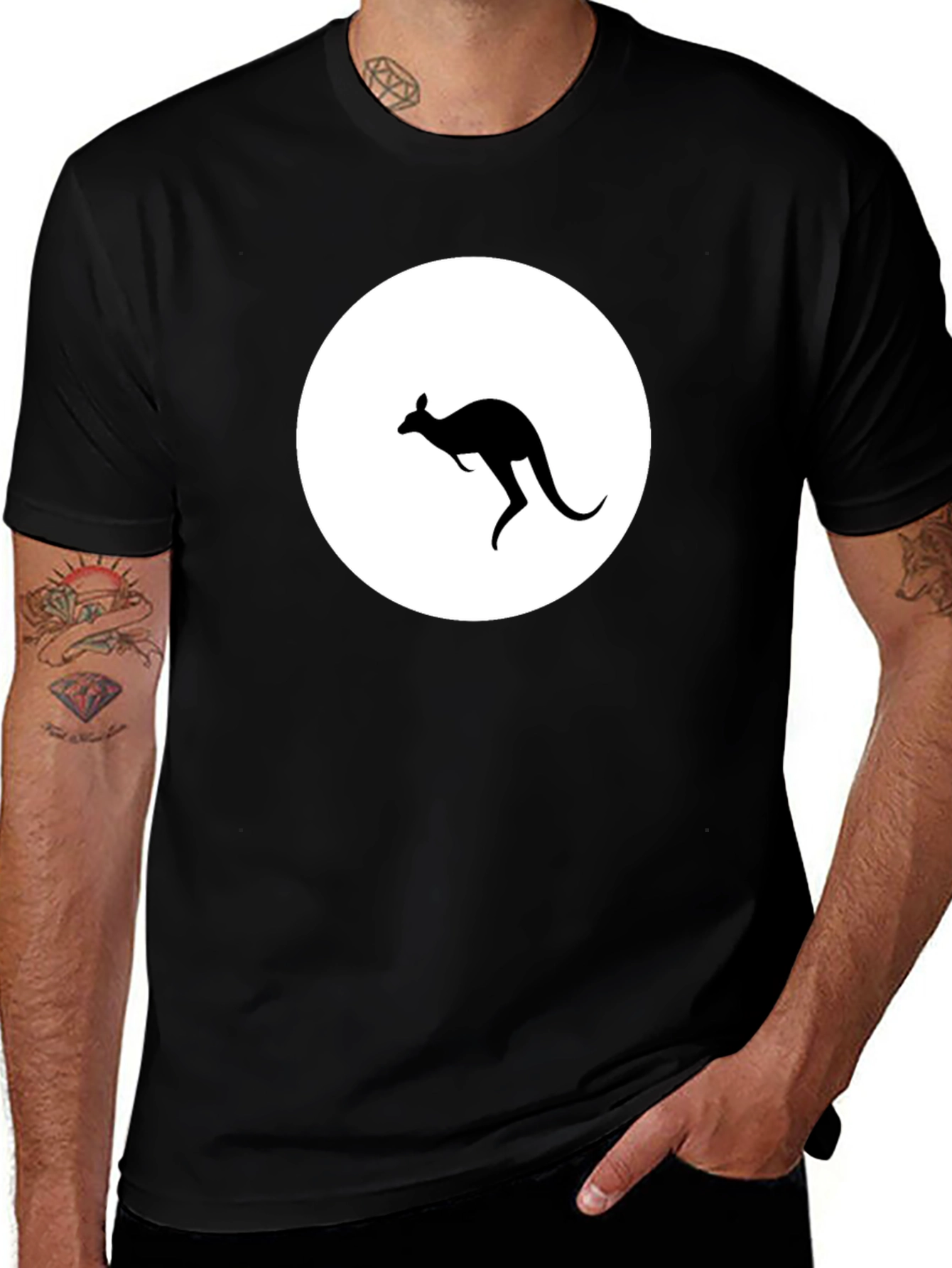 Variant 11 of Kangaroo Silhouette Graphic T-Shirt