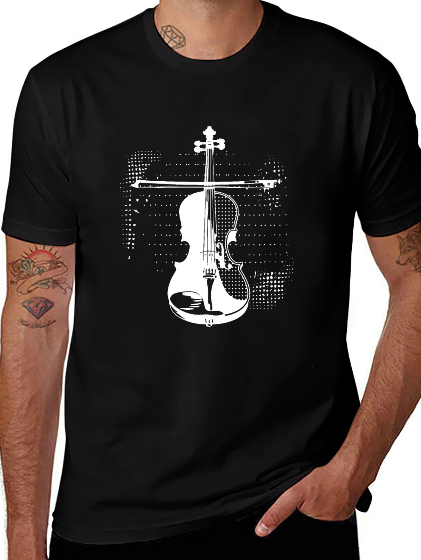 Variant 21 of Violin Graphic T-Shirt - Music Lover Tee
