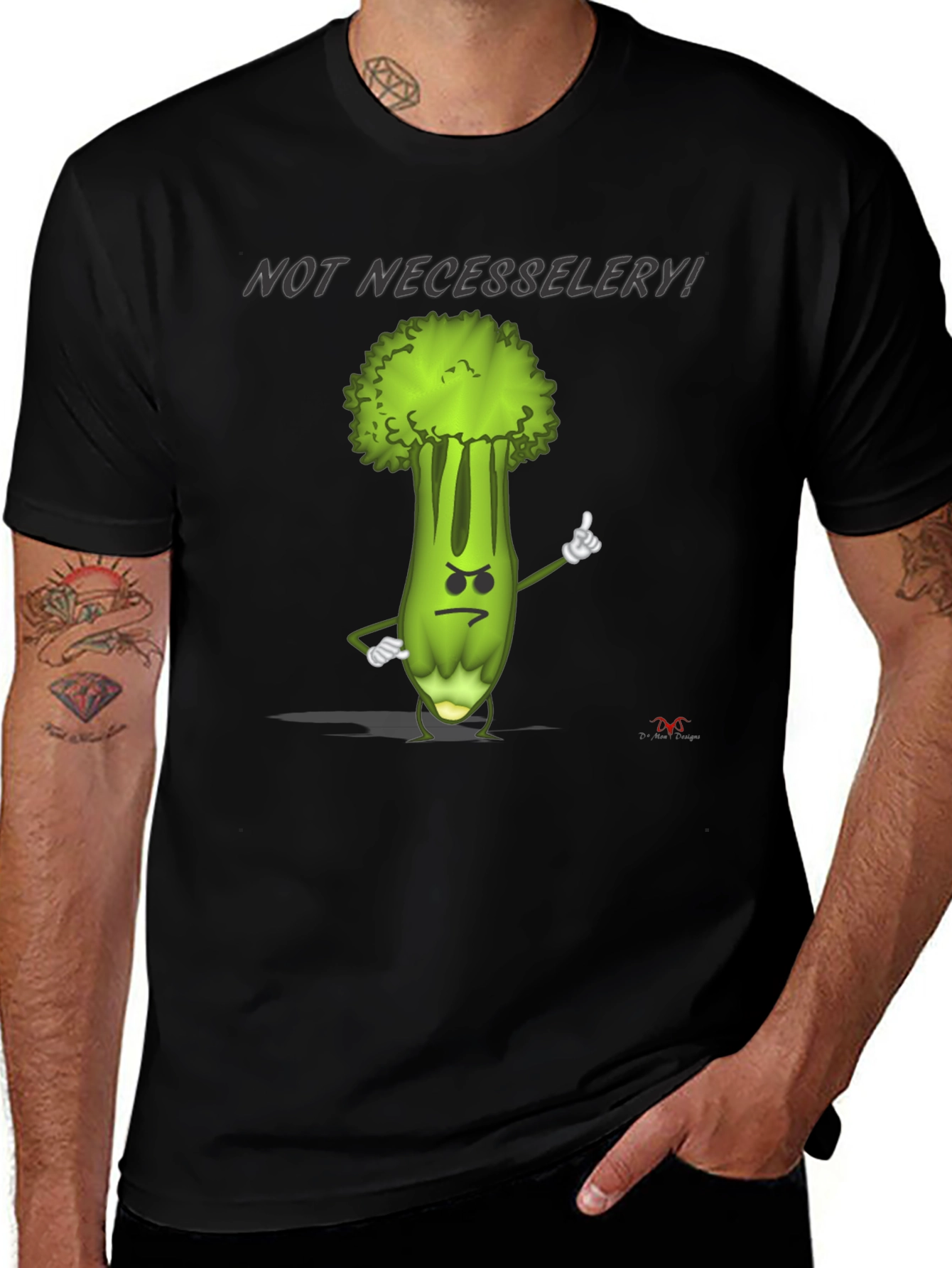 Variant 4 of Not Necesselery! Funny Celery Pun T-Shirt