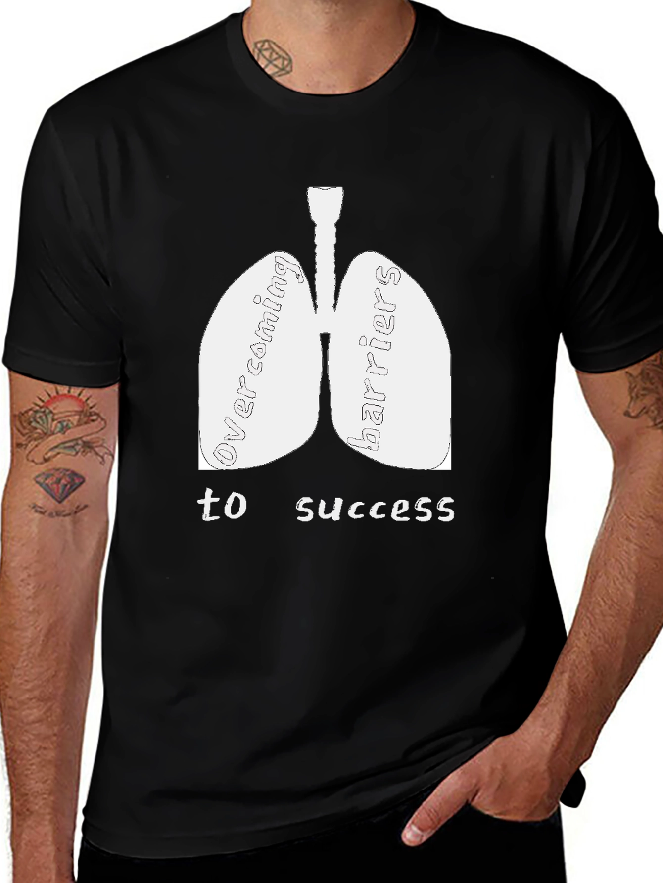 Variant 23 of Overcoming Barriers Lung Graphic T-Shirt