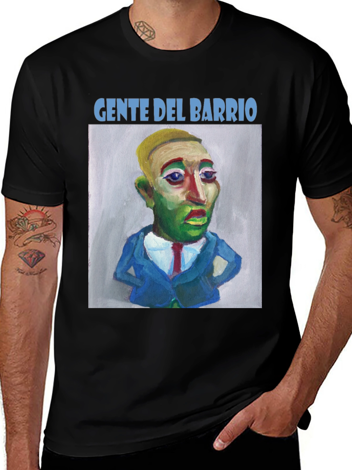 Variant 12 of Gente Del Barrio Graphic Tee - Quirky Art T-Shirt